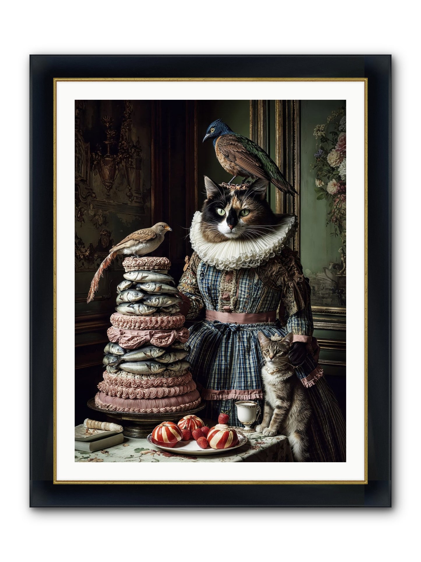 Sardine & Silk Patisserie Framed Print - Wide Black w/Gold 30x40