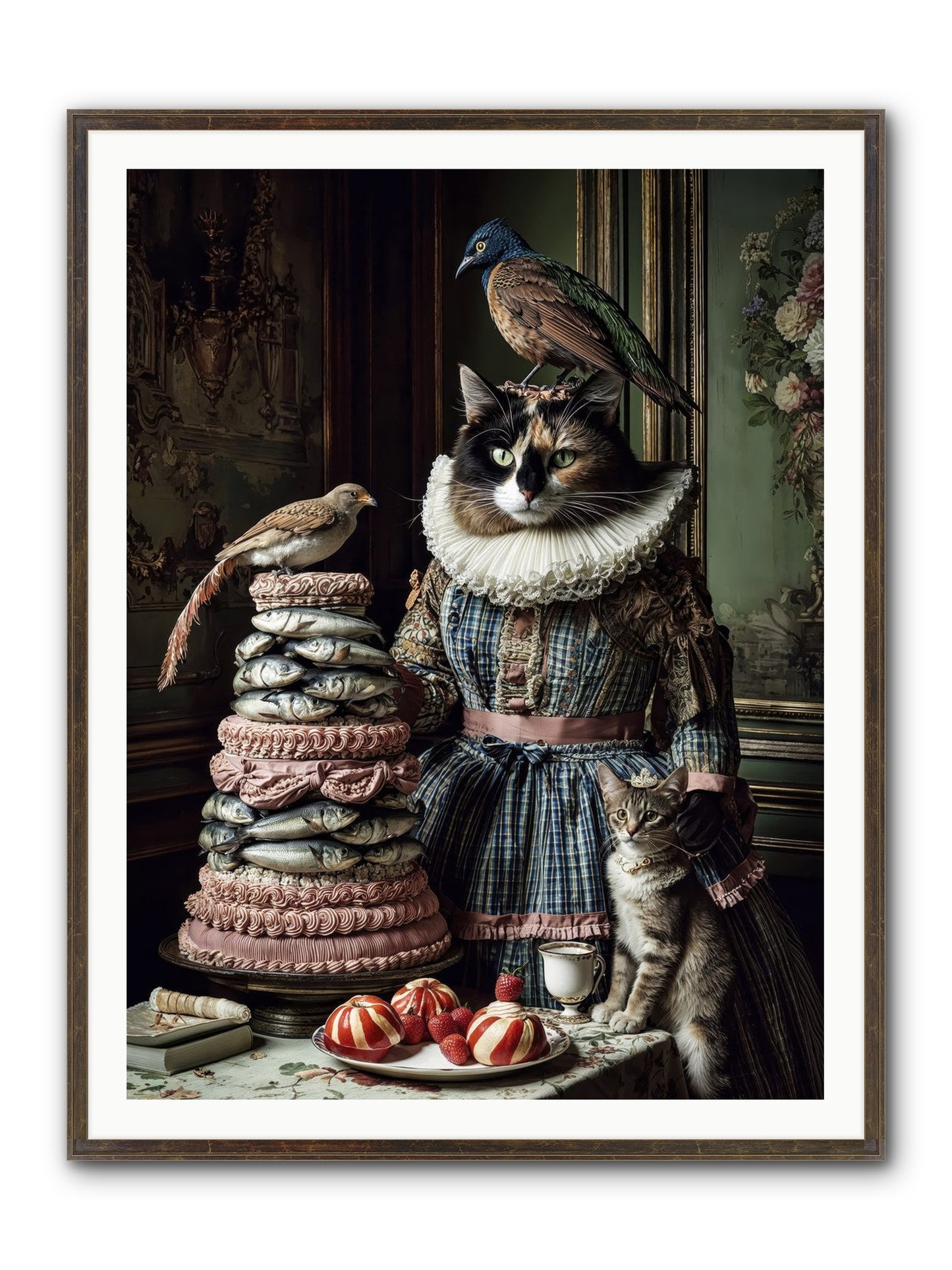 Sardine & Silk Patisserie Framed Print - Slimwoods Black/Gold 36x48
