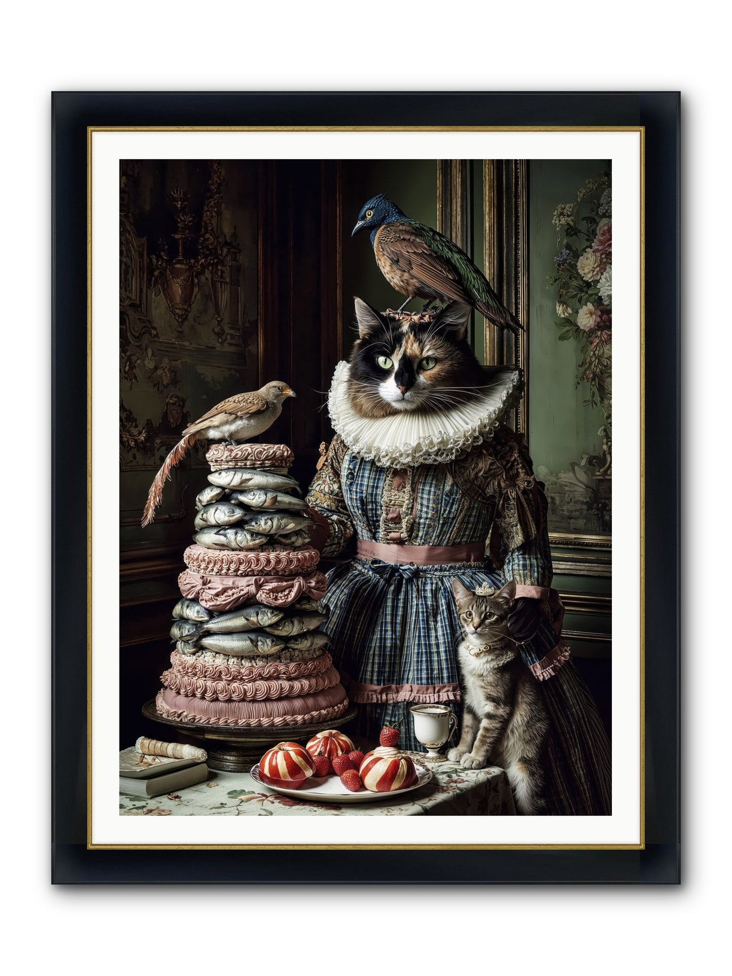 Sardine & Silk Patisserie Framed Print - Wide Black w/Gold 36x48