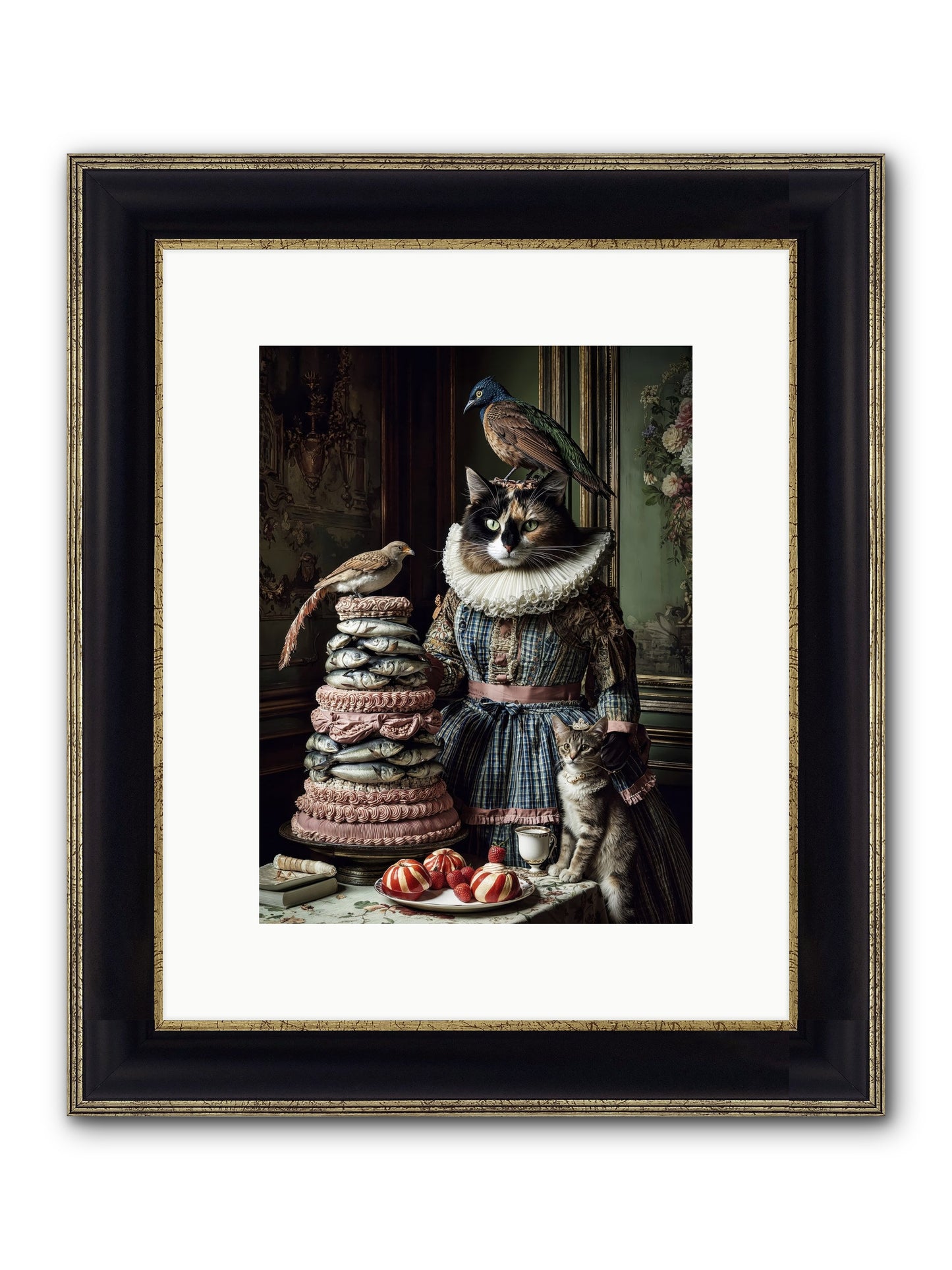 Sardine & Silk Patisserie Framed Print - Black & Gold 9x12