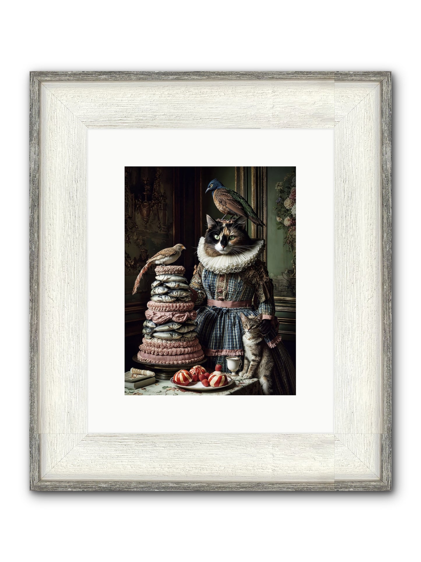 Sardine & Silk Patisserie Framed Print - Driftwood White 9x12