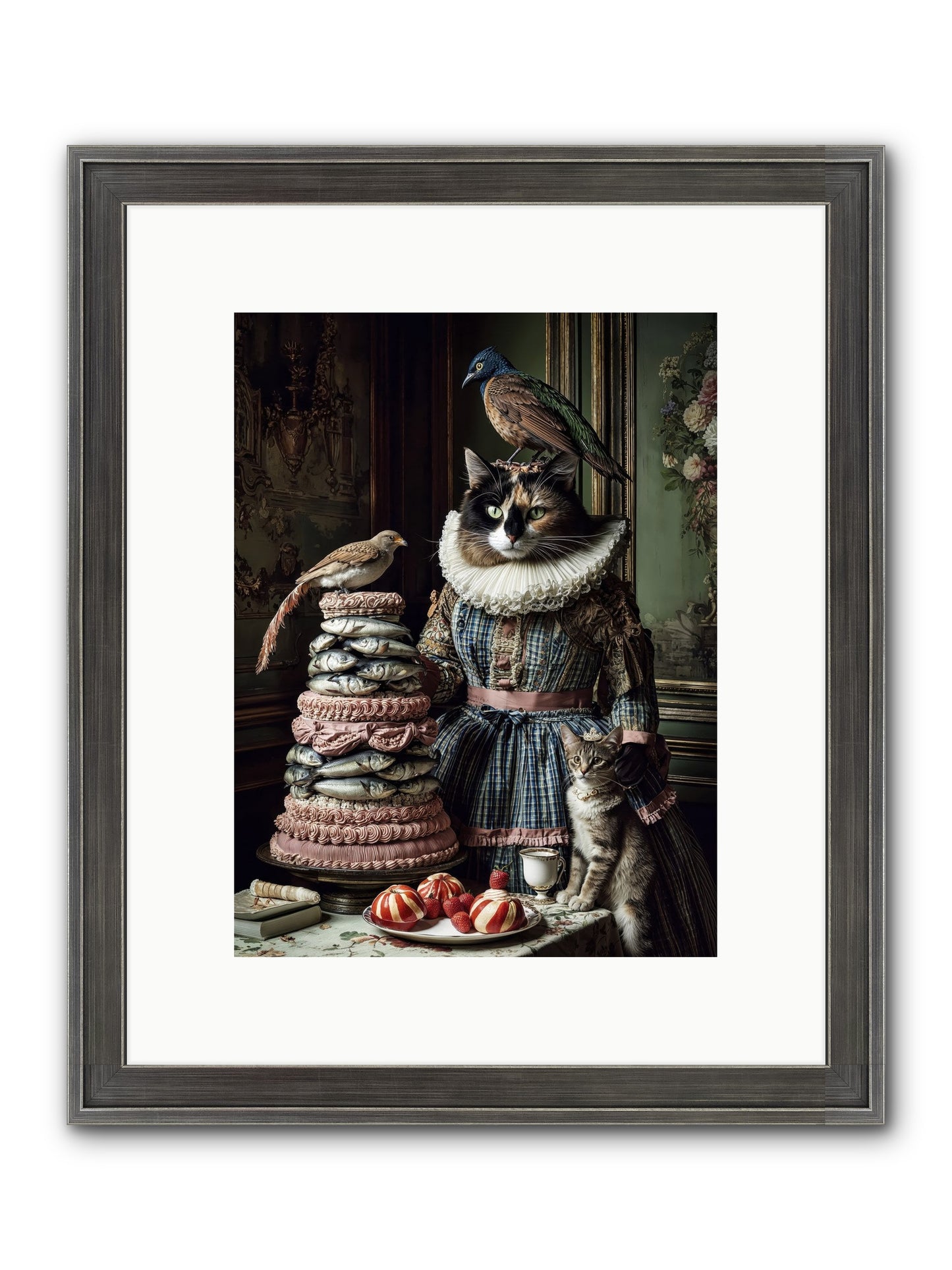 Sardine & Silk Patisserie Framed Print - Slimwoods Black/Silver 9x12