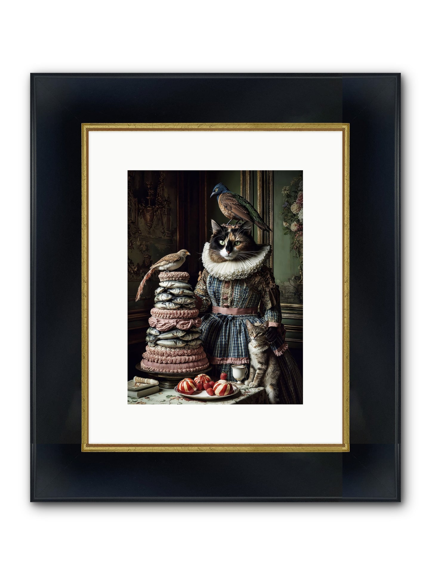 Sardine & Silk Patisserie Framed Print - Wide Black w/Gold 9x12