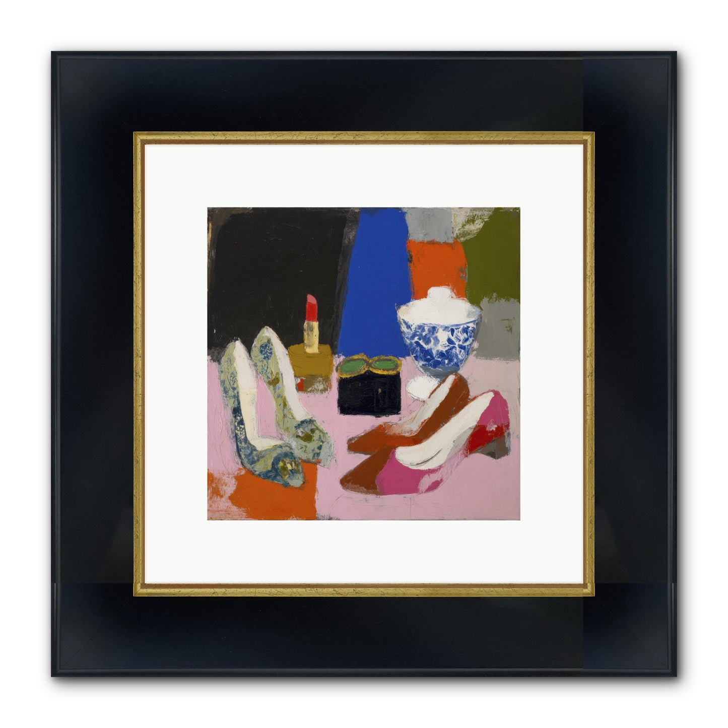 Saturday Night Essentials Framed Print - Wide Black w/Gold 10x10
