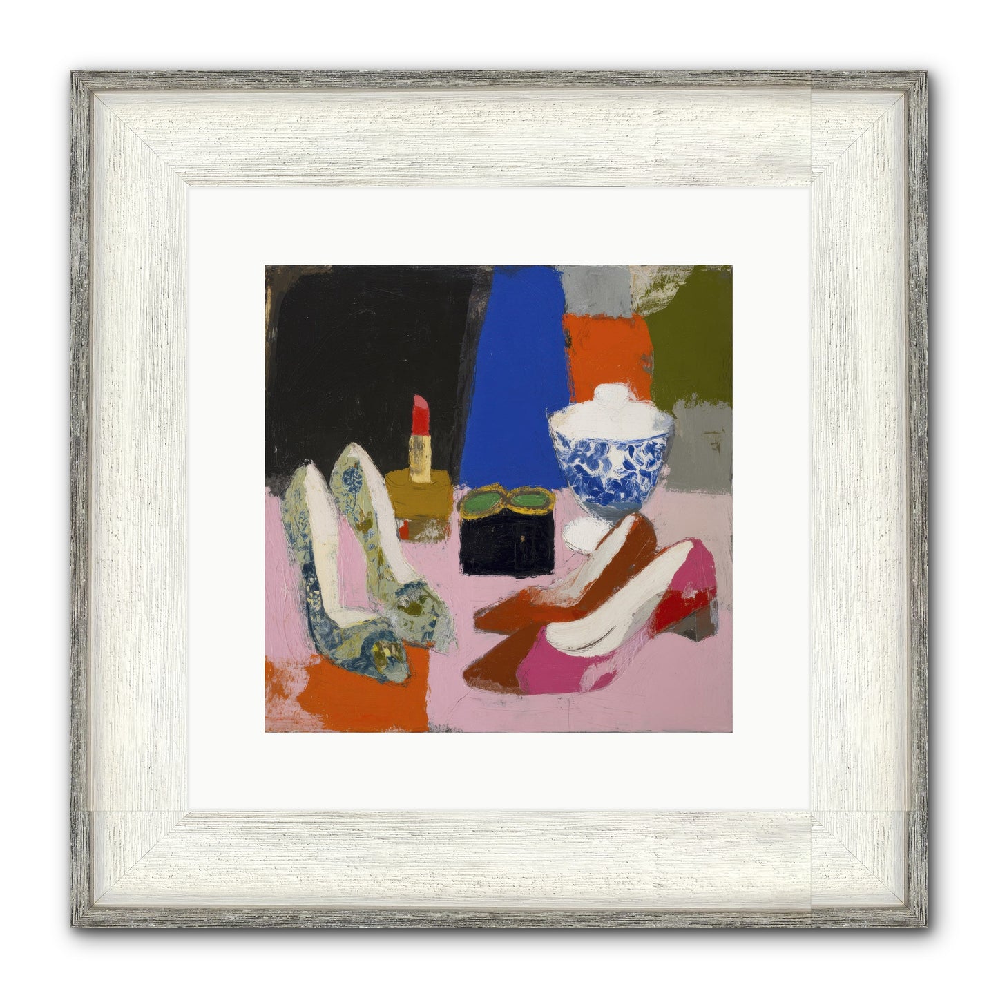 Saturday Night Essentials Framed Print - Driftwood White 12x12