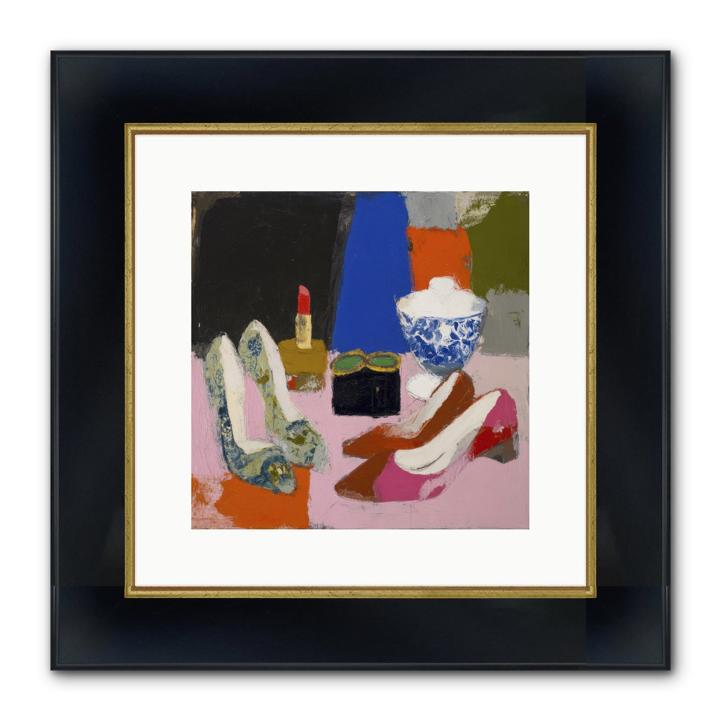 Saturday Night Essentials Framed Print - Wide Black w/Gold 12x12