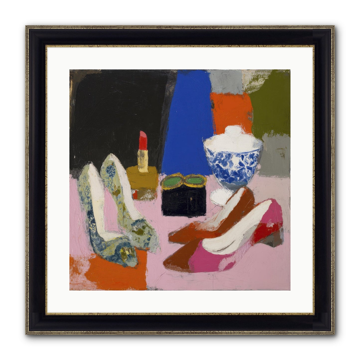 Saturday Night Essentials Framed Print - Black & Gold 20x20