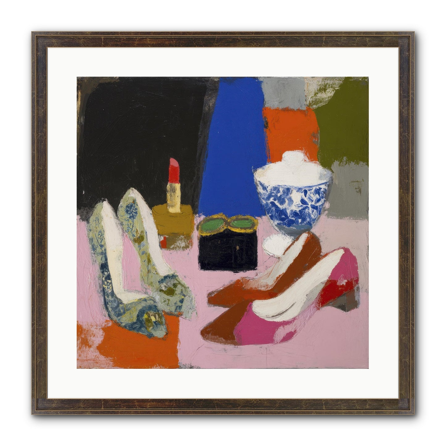 Saturday Night Essentials Framed Print - Slimwoods Black/Gold 20x20