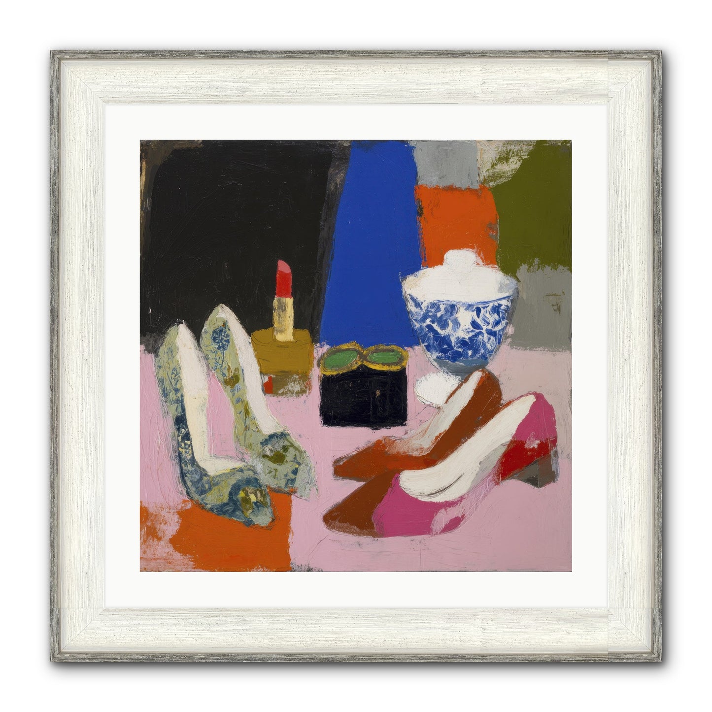 Saturday Night Essentials Framed Print - Driftwood White 24x24