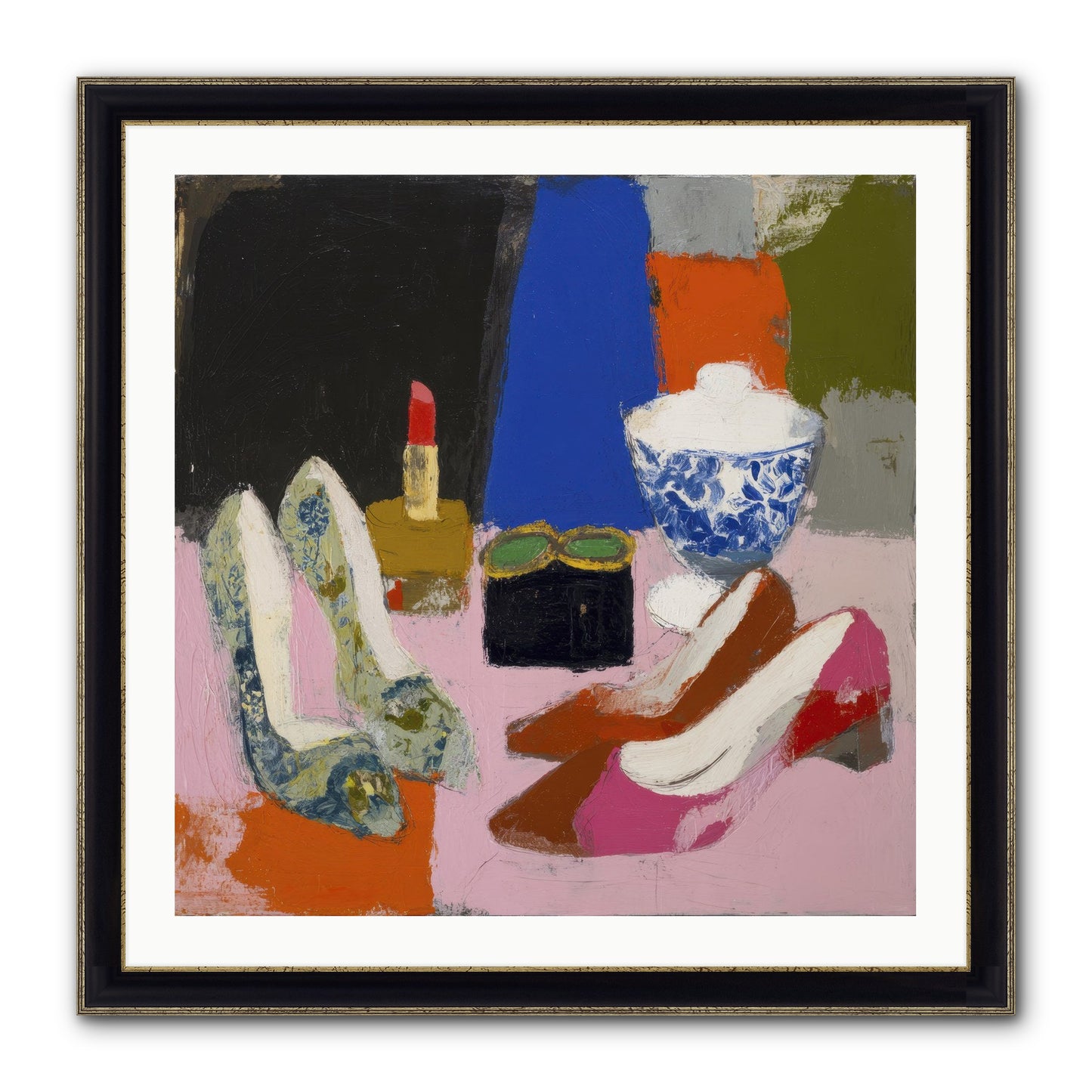 Saturday Night Essentials Framed Print - Black & Gold 30x30