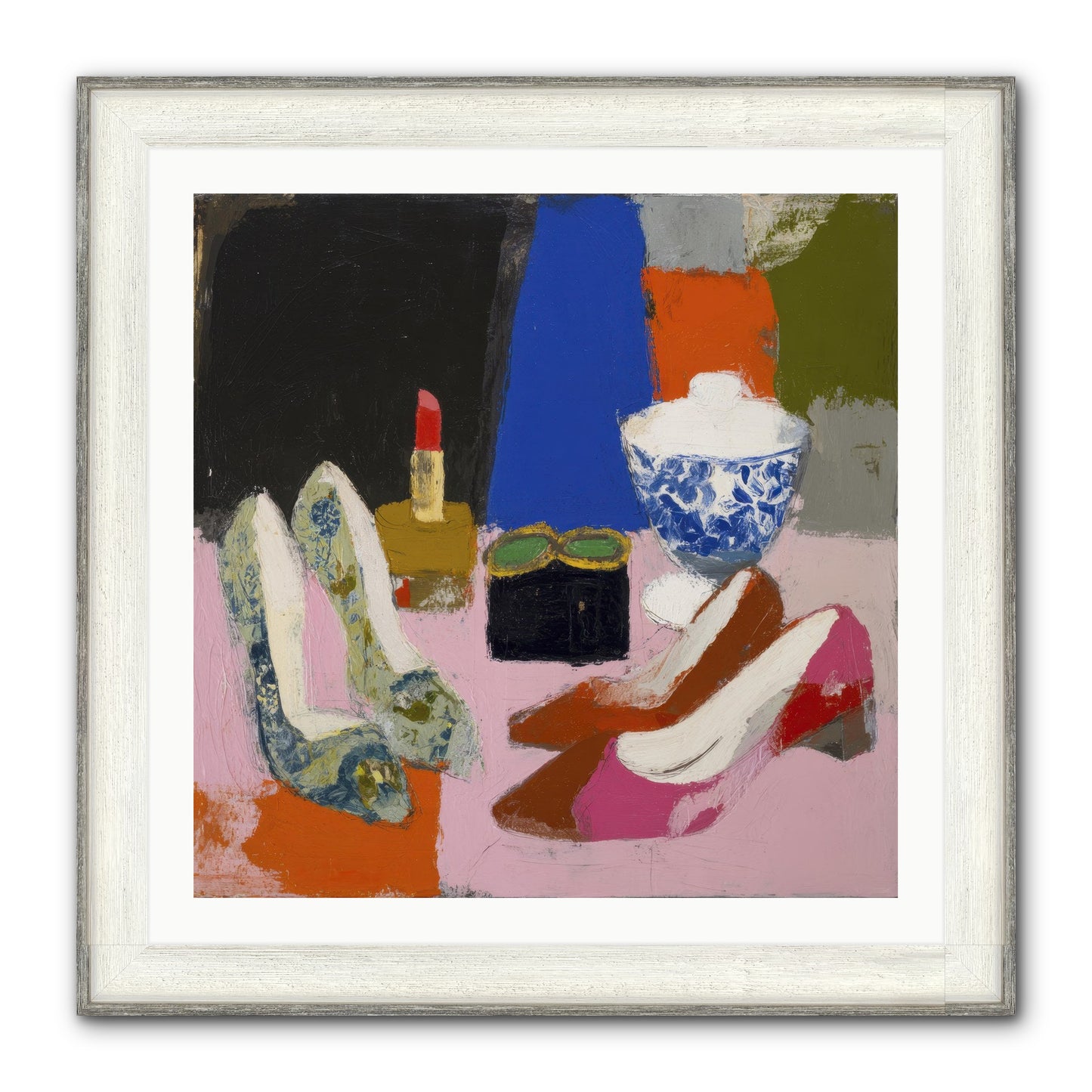 Saturday Night Essentials Framed Print - Driftwood White 30x30