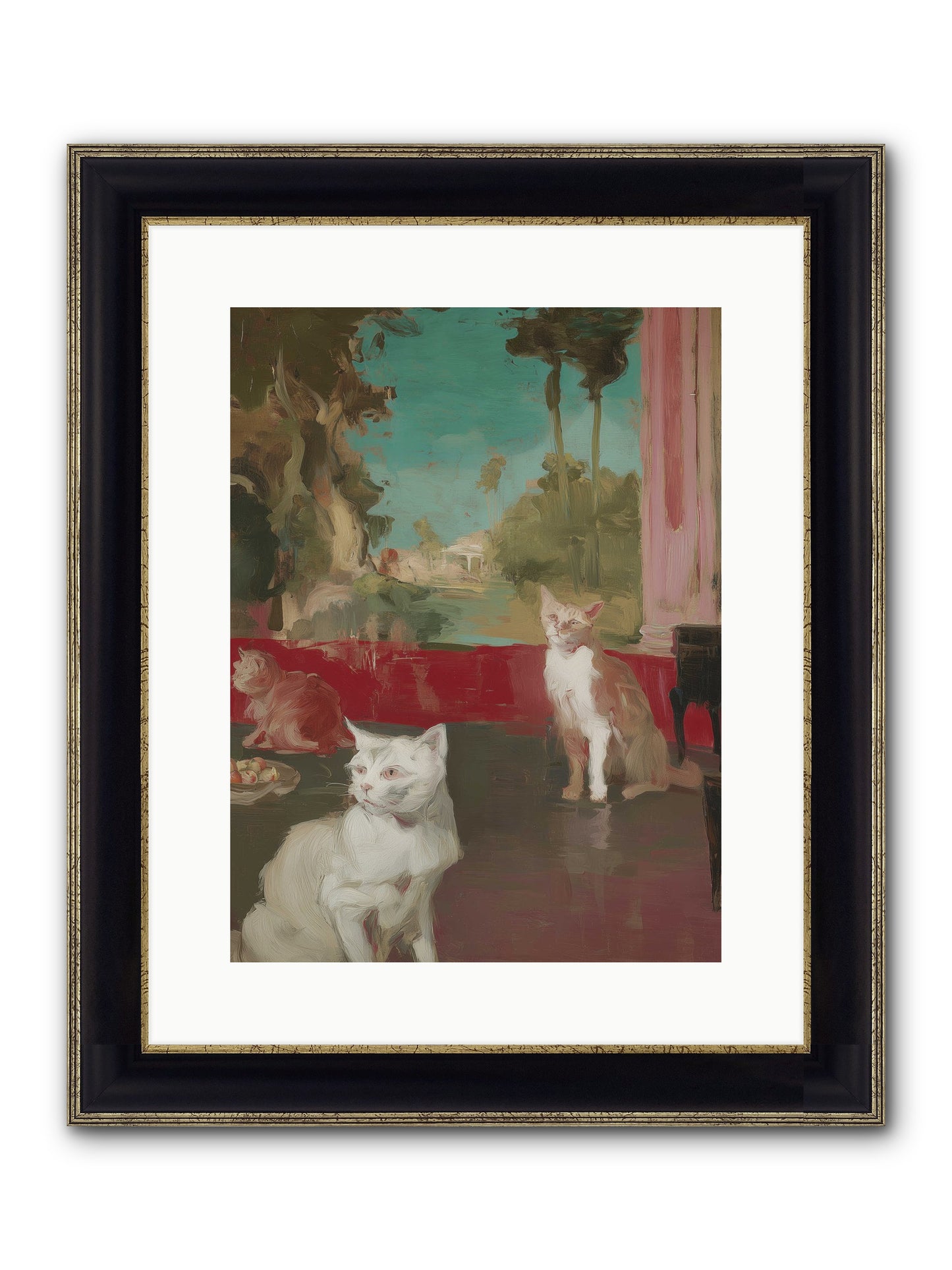 Saturday's Velvet Visitors Framed Print - Black & Gold 12x16