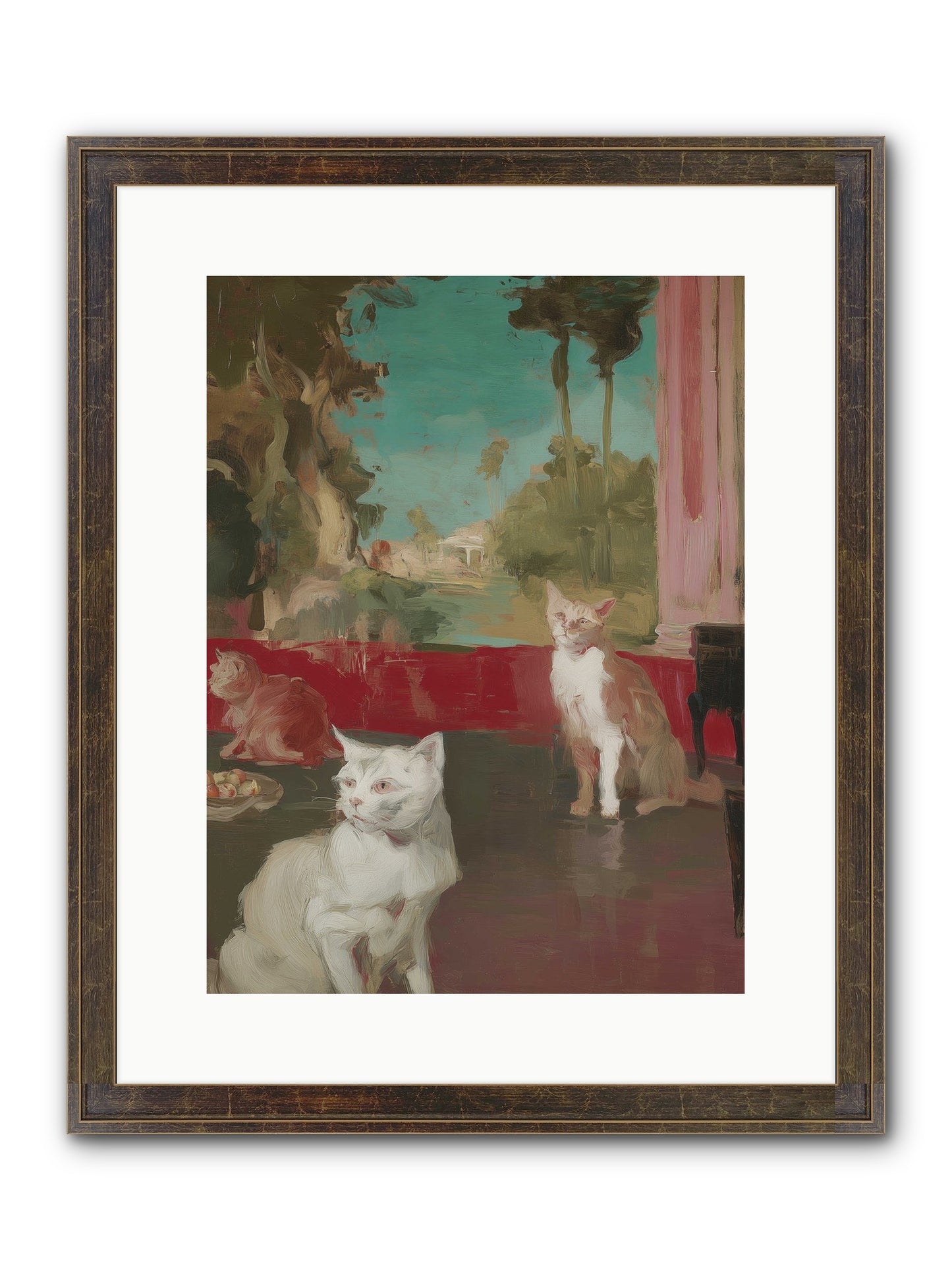 Saturday's Velvet Visitors Framed Print - Slimwoods Black/Gold 12x16