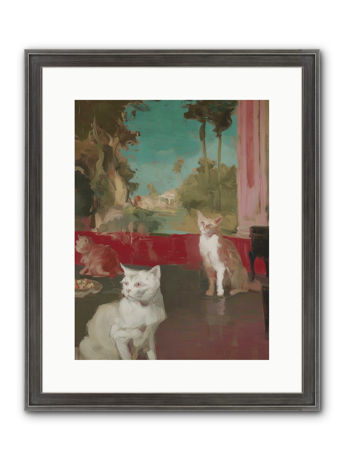 Saturday's Velvet Visitors Framed Print - Slimwoods Black/Silver 12x16