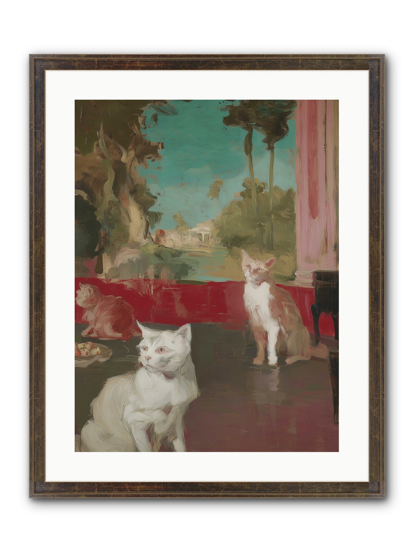 Saturday's Velvet Visitors Framed Print - Slimwoods Black/Gold 18x24