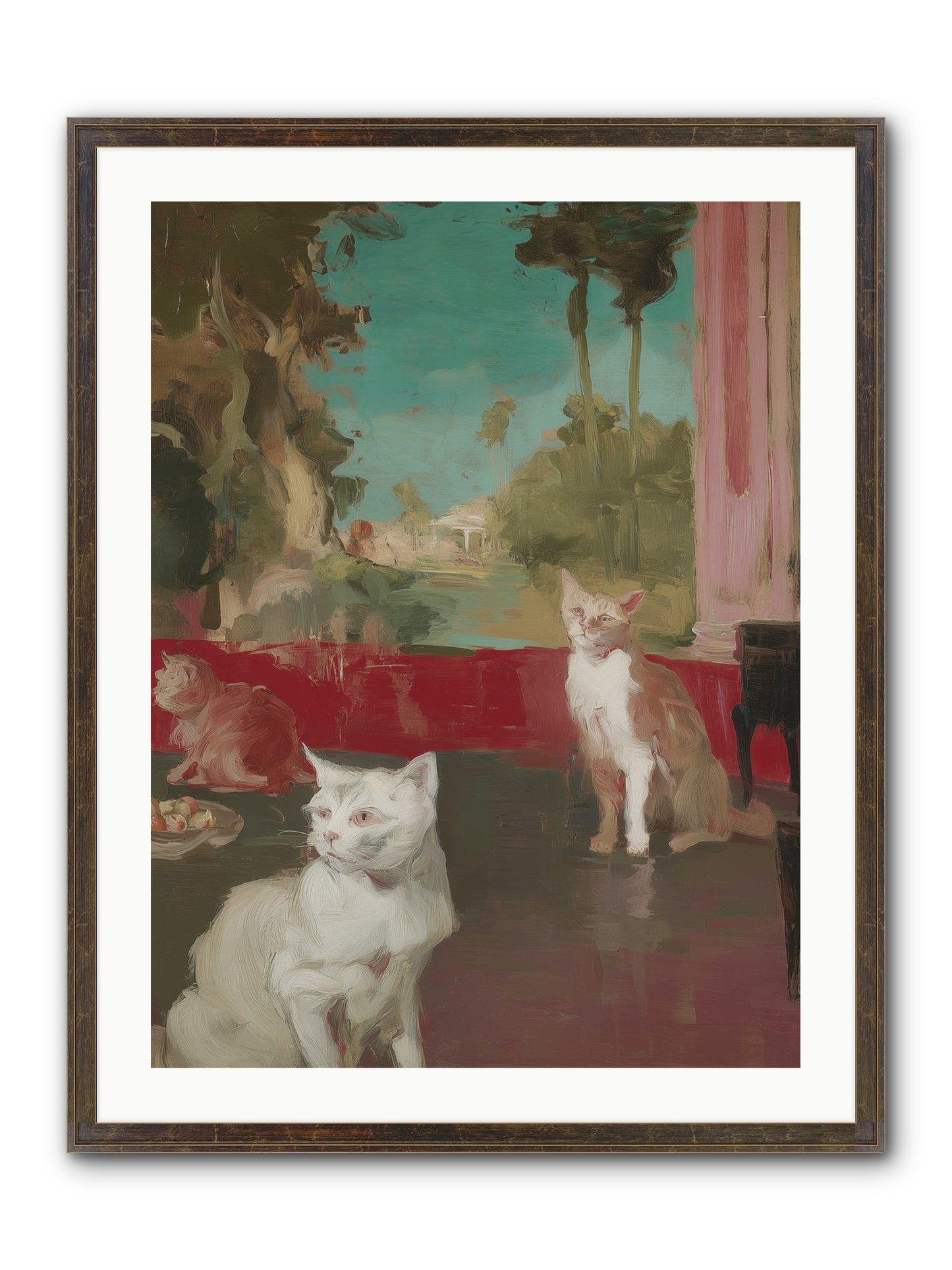 Saturday's Velvet Visitors Framed Print - Slimwoods Black/Gold 24x32