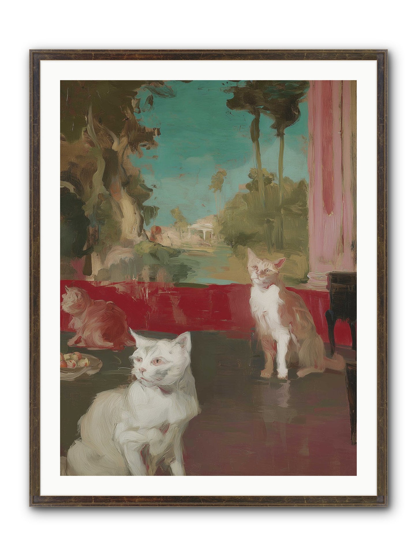Saturday's Velvet Visitors Framed Print - Slimwoods Black/Gold 30x40
