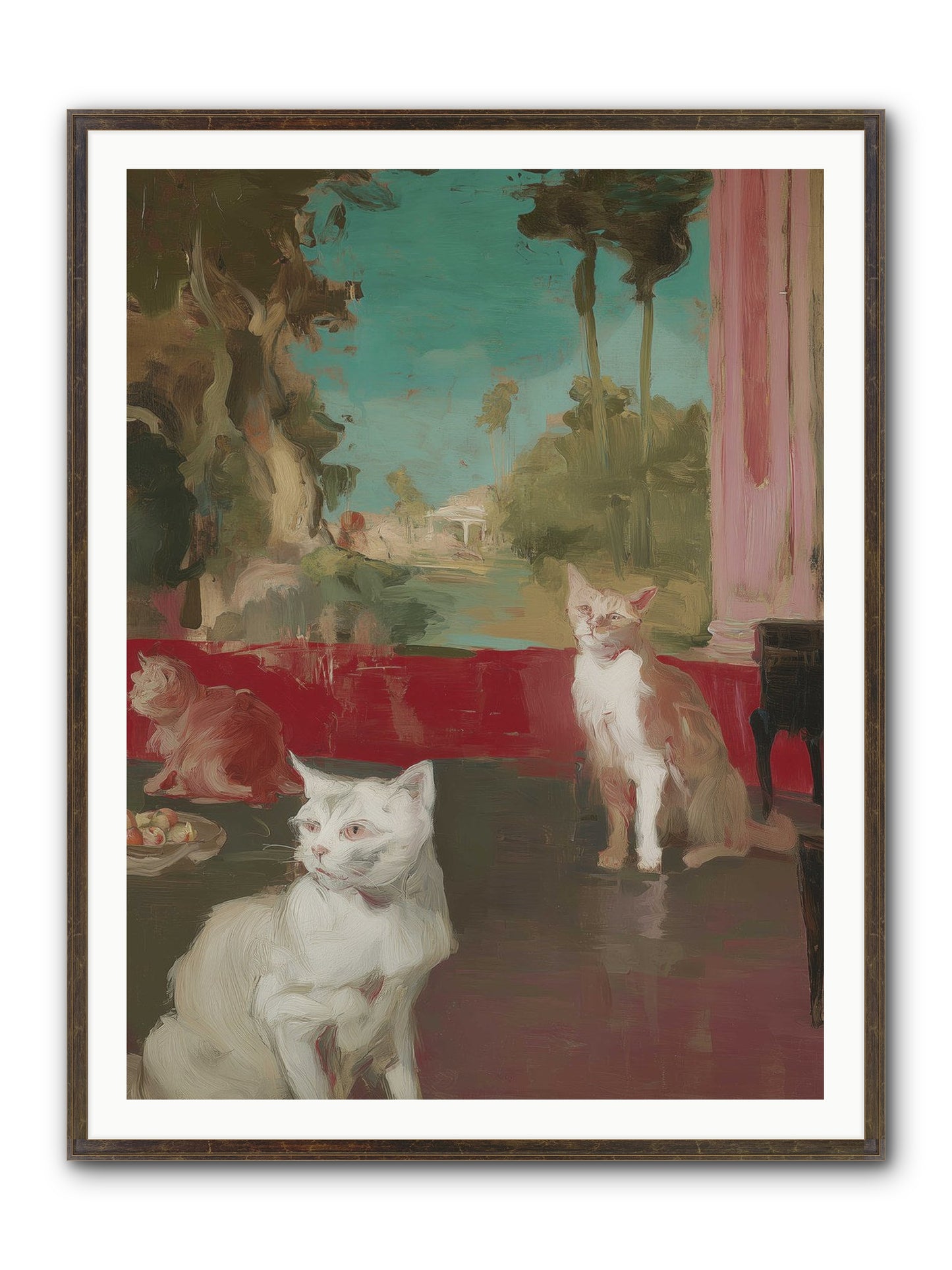 Saturday's Velvet Visitors Framed Print - Slimwoods Black/Gold 36x48