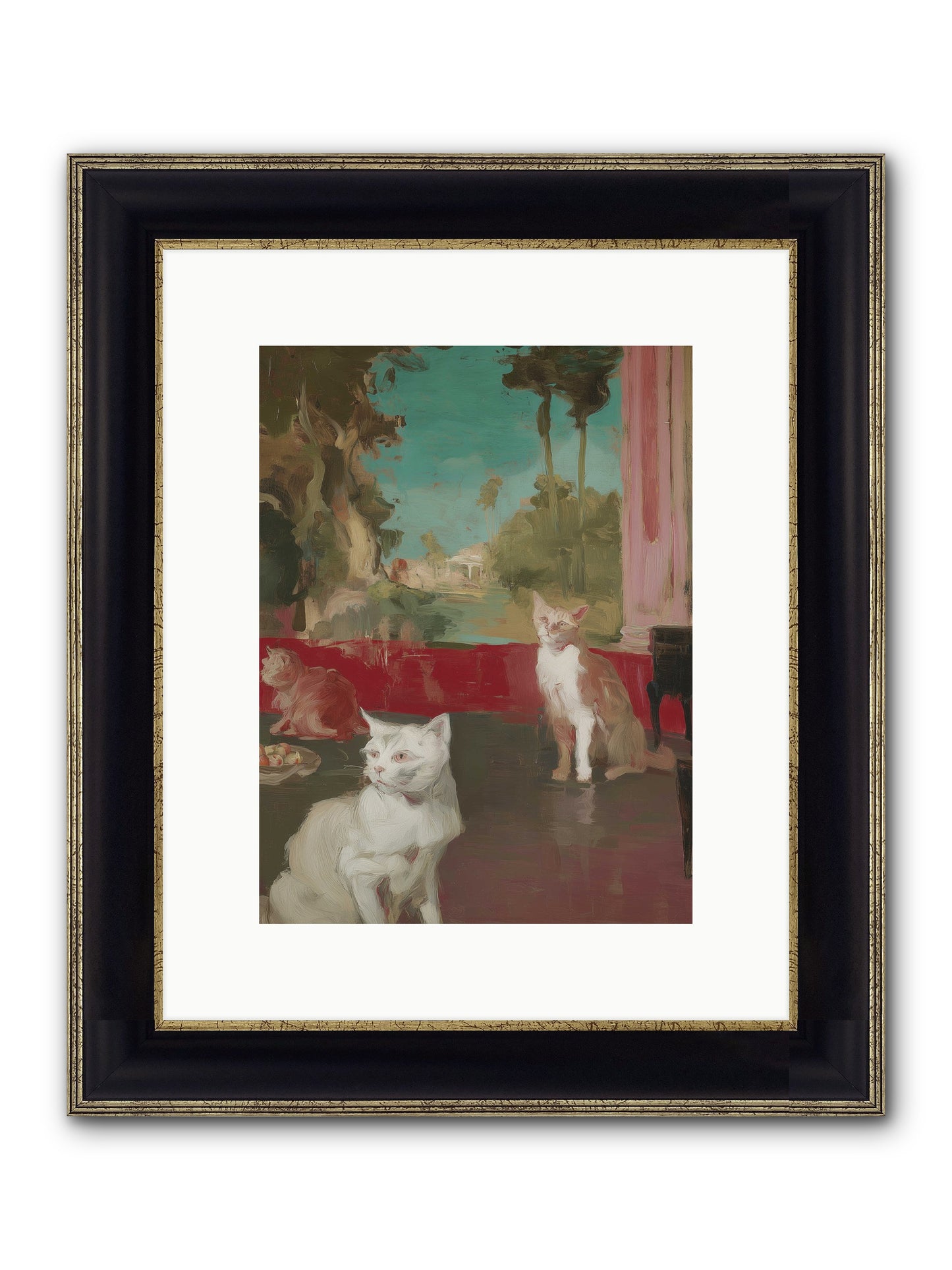 Saturday's Velvet Visitors Framed Print - Black & Gold 9x12