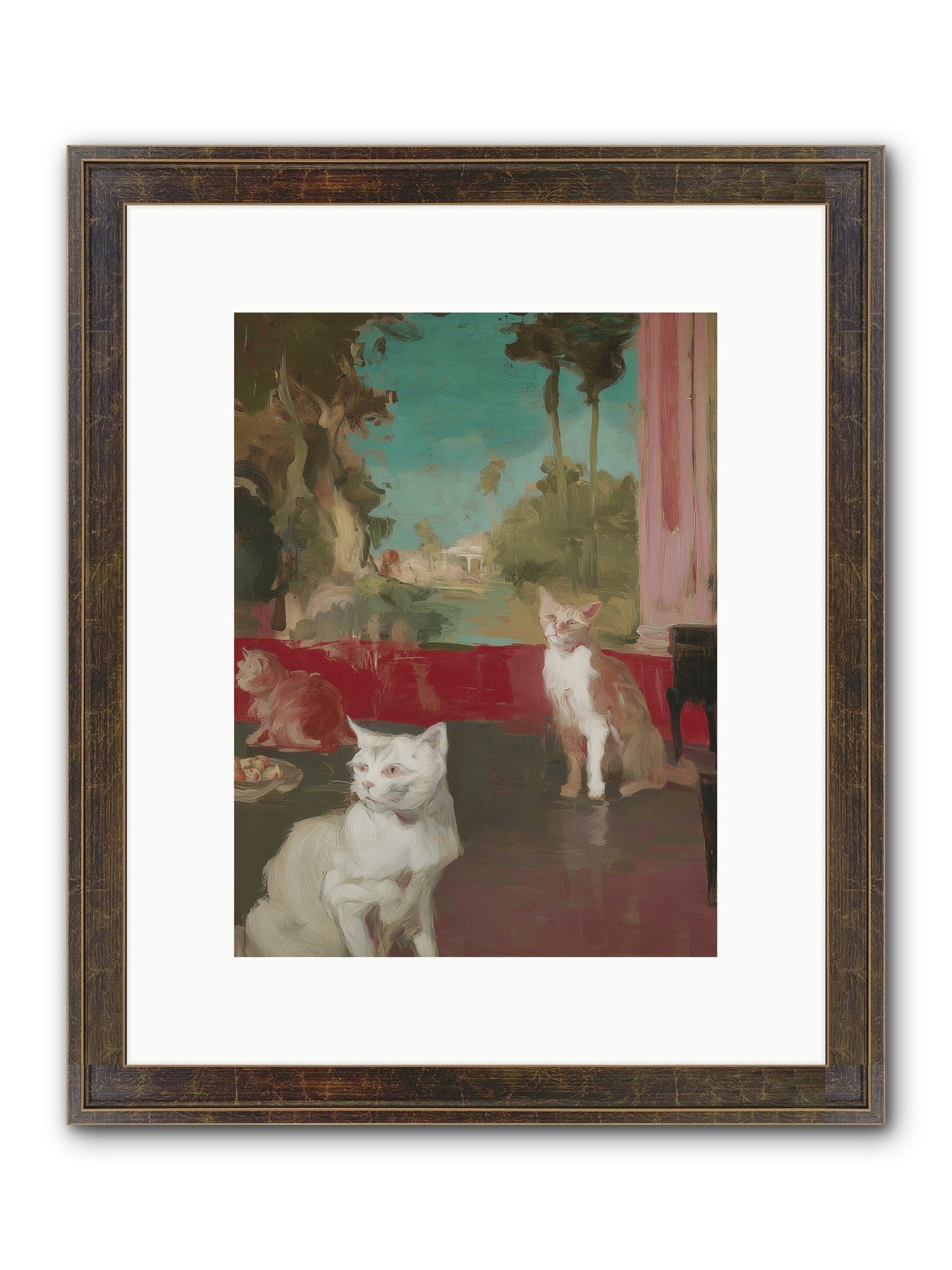 Saturday's Velvet Visitors Framed Print - Slimwoods Black/Gold 9x12