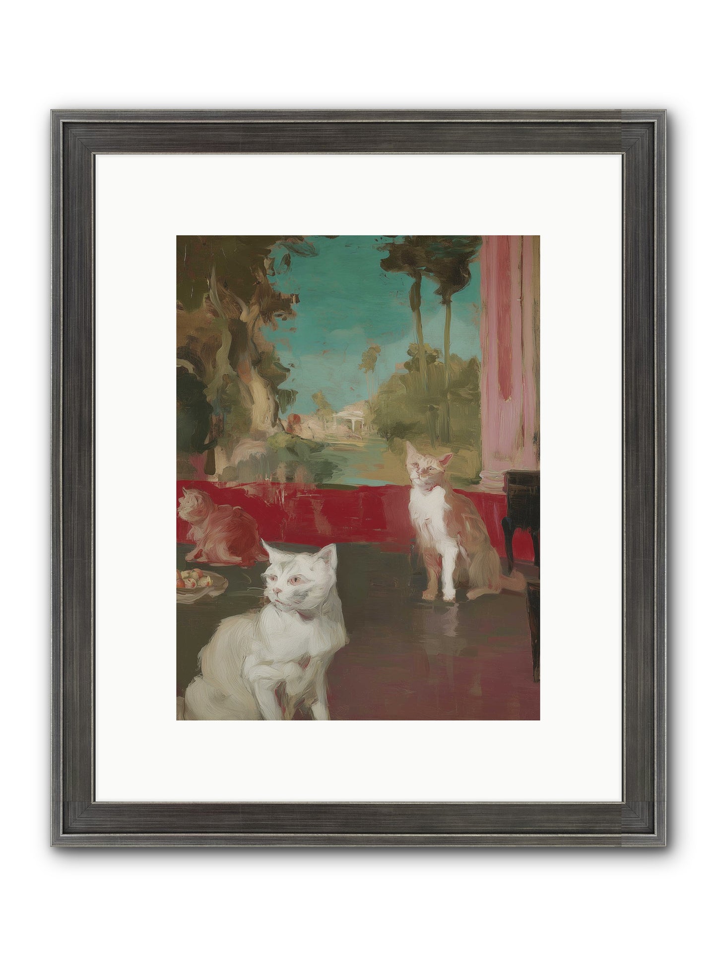 Saturday's Velvet Visitors Framed Print - Slimwoods Black/Silver 9x12