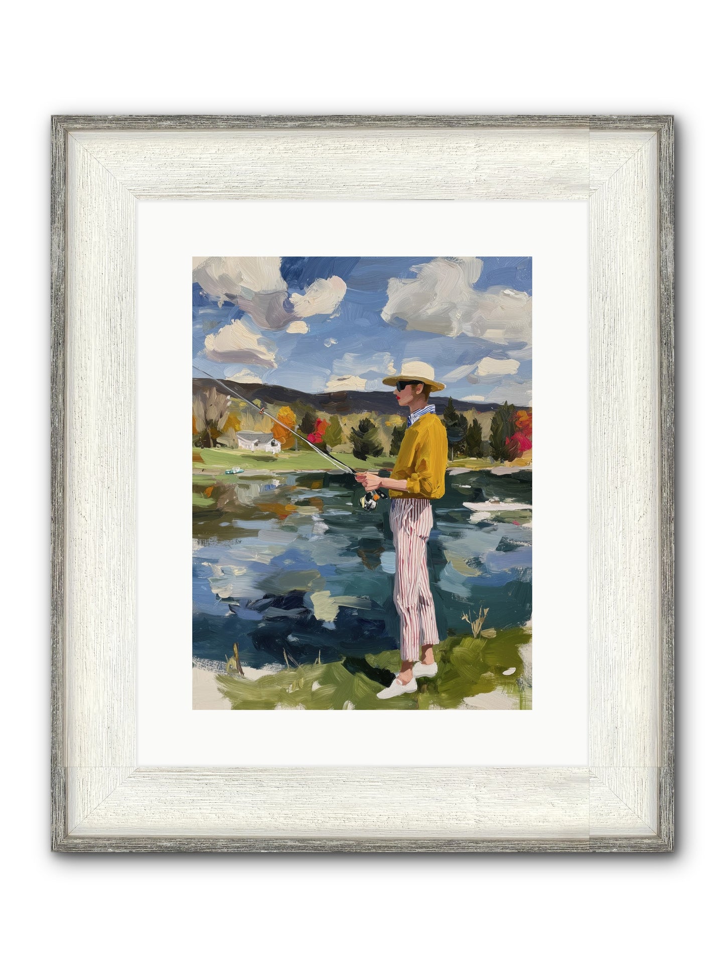Saturday Serenity Framed Print - Driftwood White 12x16