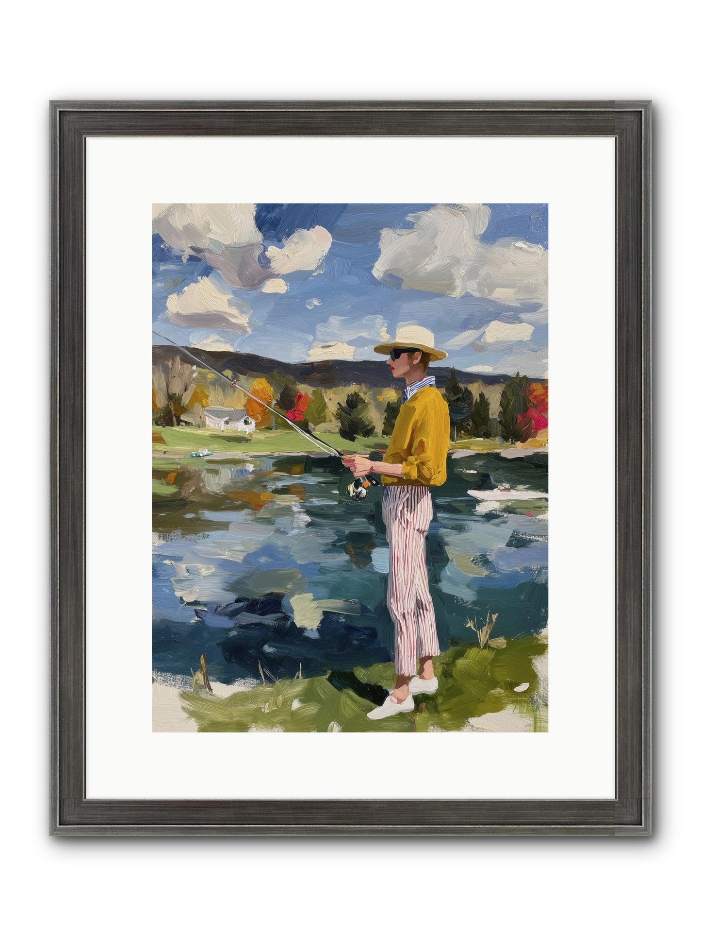 Saturday Serenity Framed Print - Slimwoods Black/Silver 12x16