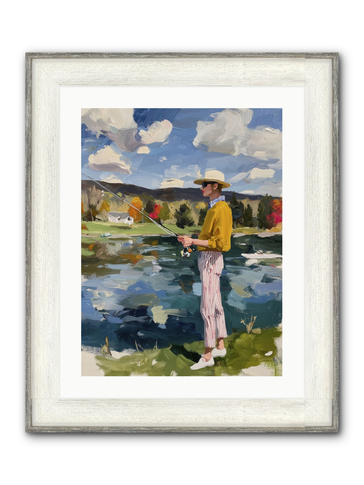 Saturday Serenity Framed Print - Driftwood White 18x24