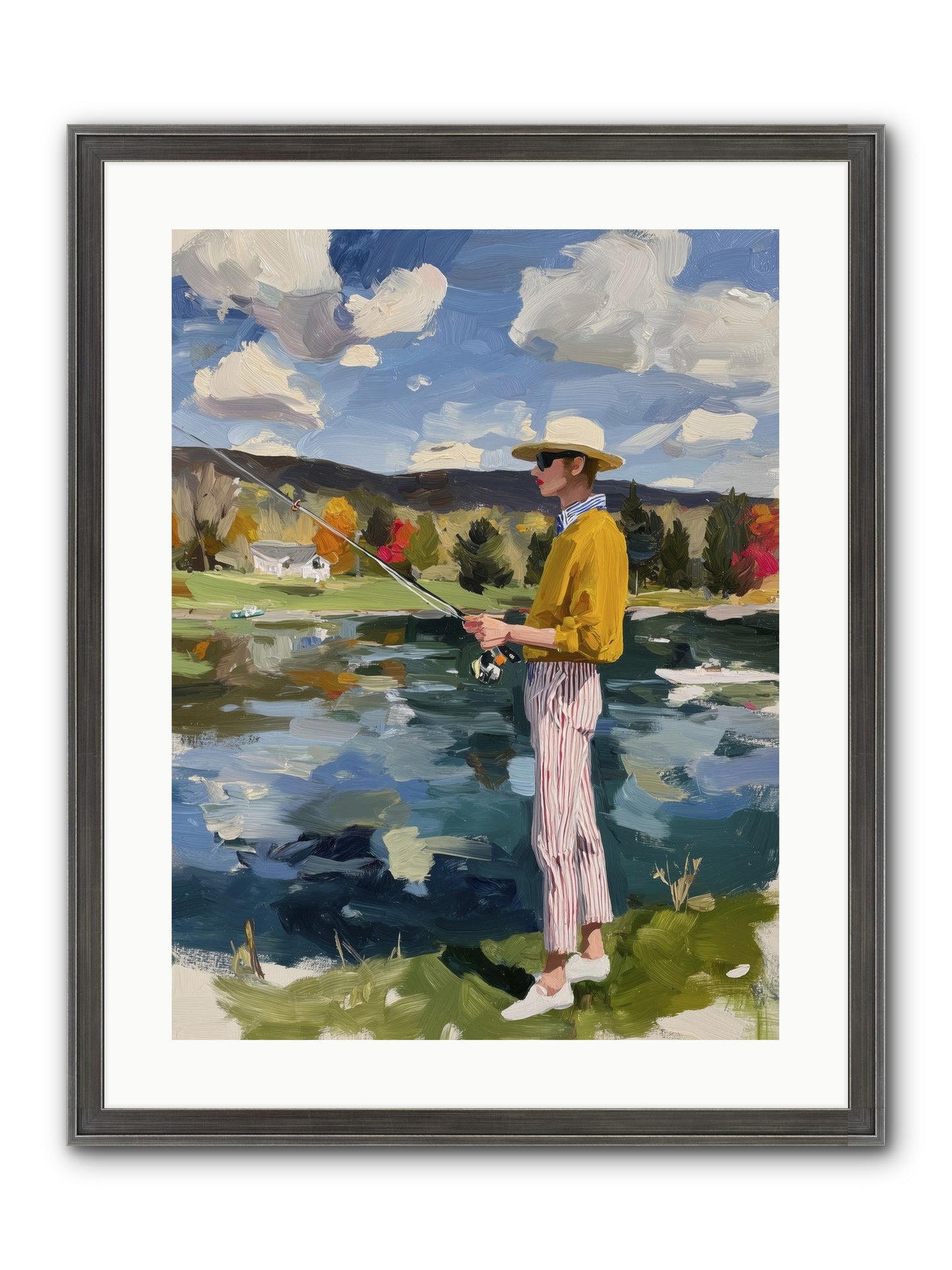 Saturday Serenity Framed Print - Slimwoods Black/Silver 18x24