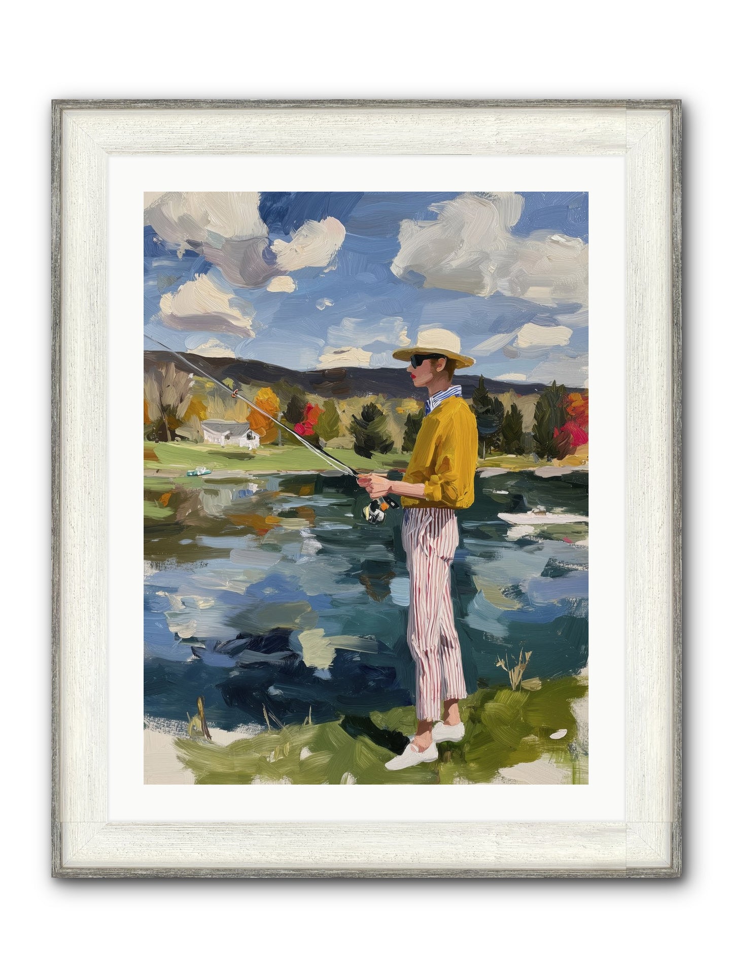 Saturday Serenity Framed Print - Driftwood White 24x32