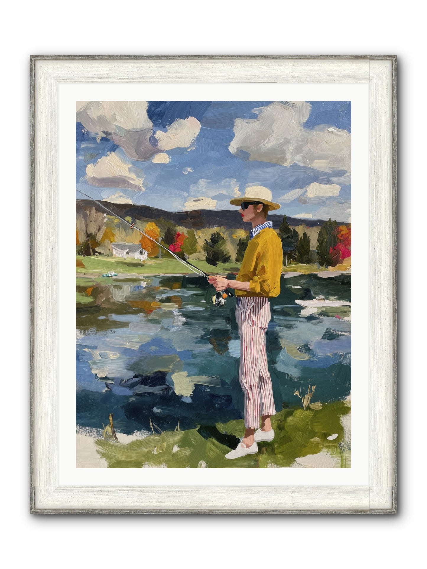 Saturday Serenity Framed Print - Driftwood White 30x40