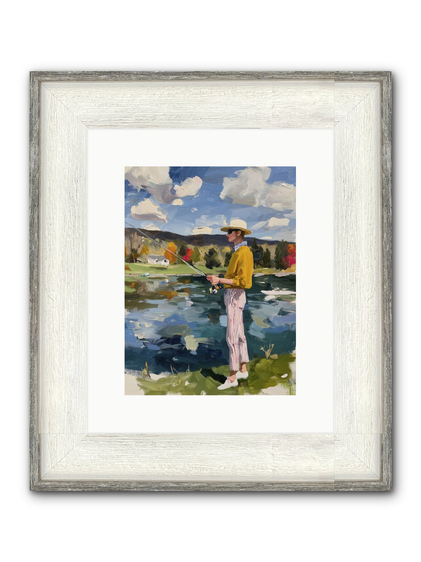 Saturday Serenity Framed Print - Driftwood White 9x12
