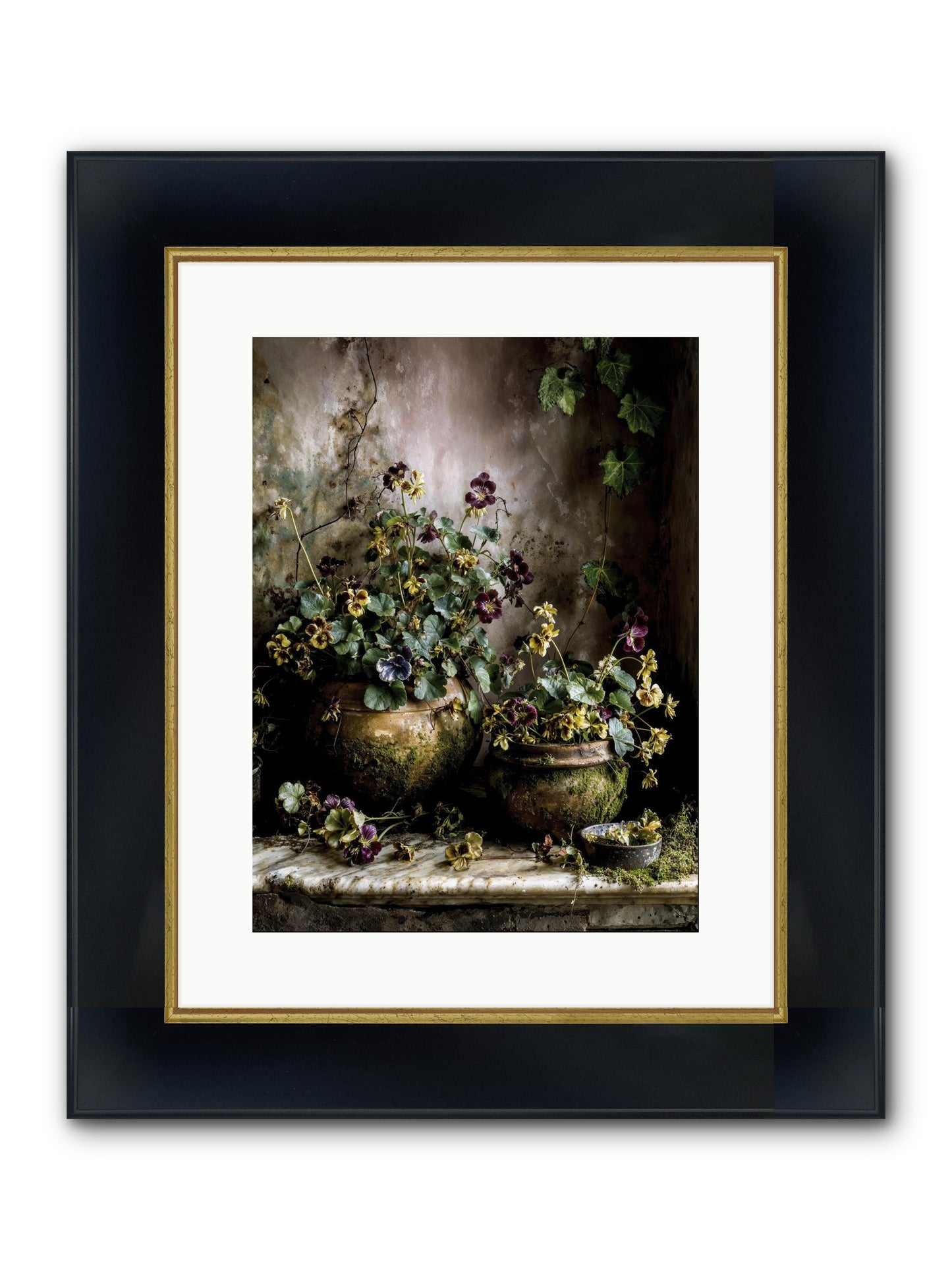 Saturdaysouls Framed Print - Wide Black w/Gold 12x16