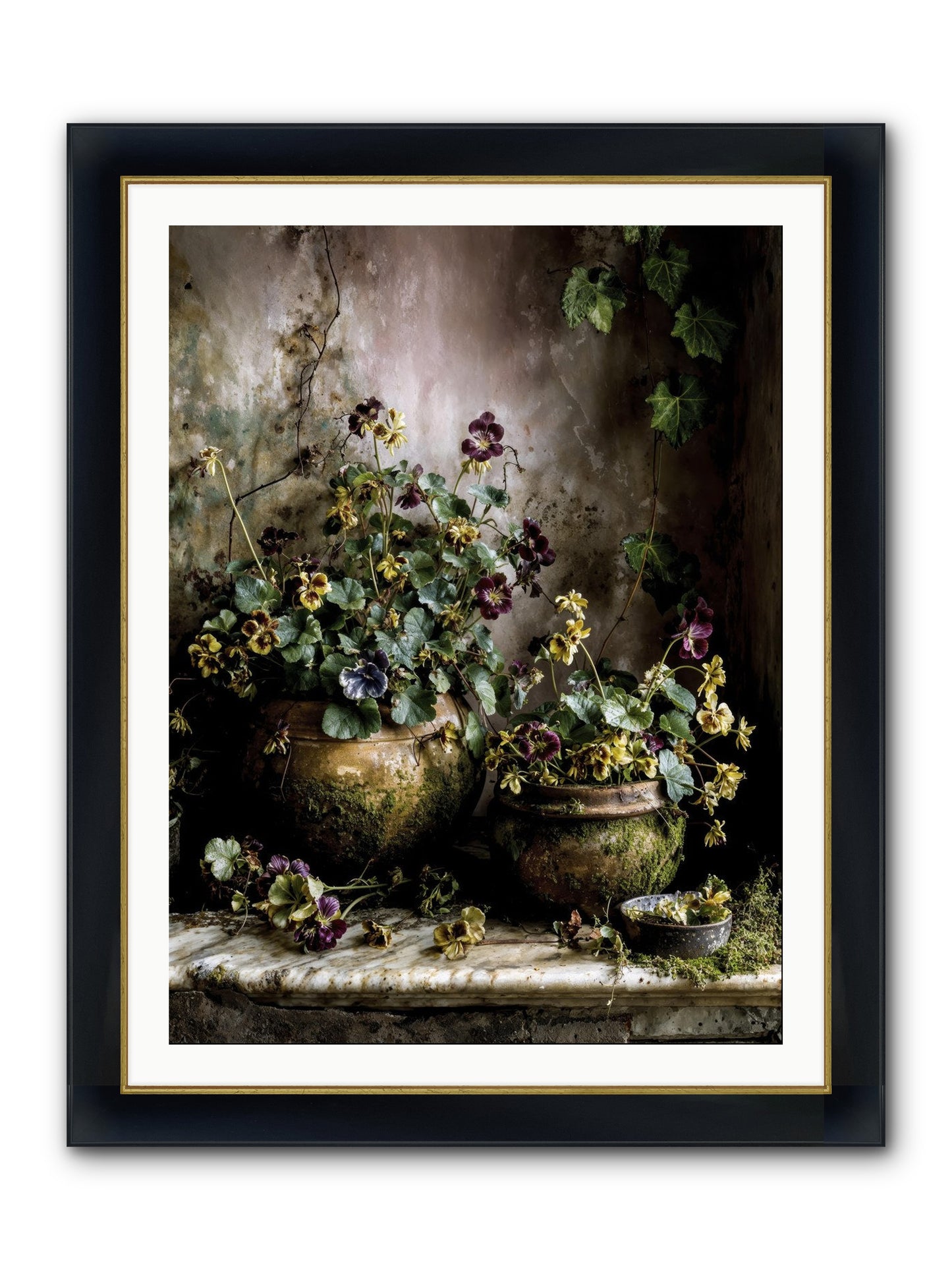 Saturdaysouls Framed Print - Wide Black w/Gold 30x40