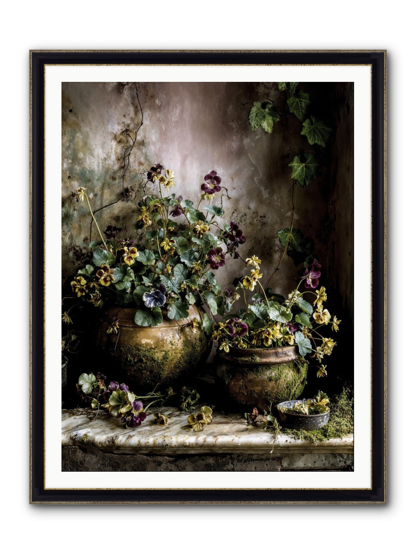 Saturdaysouls Framed Print - Black & Gold 36x48