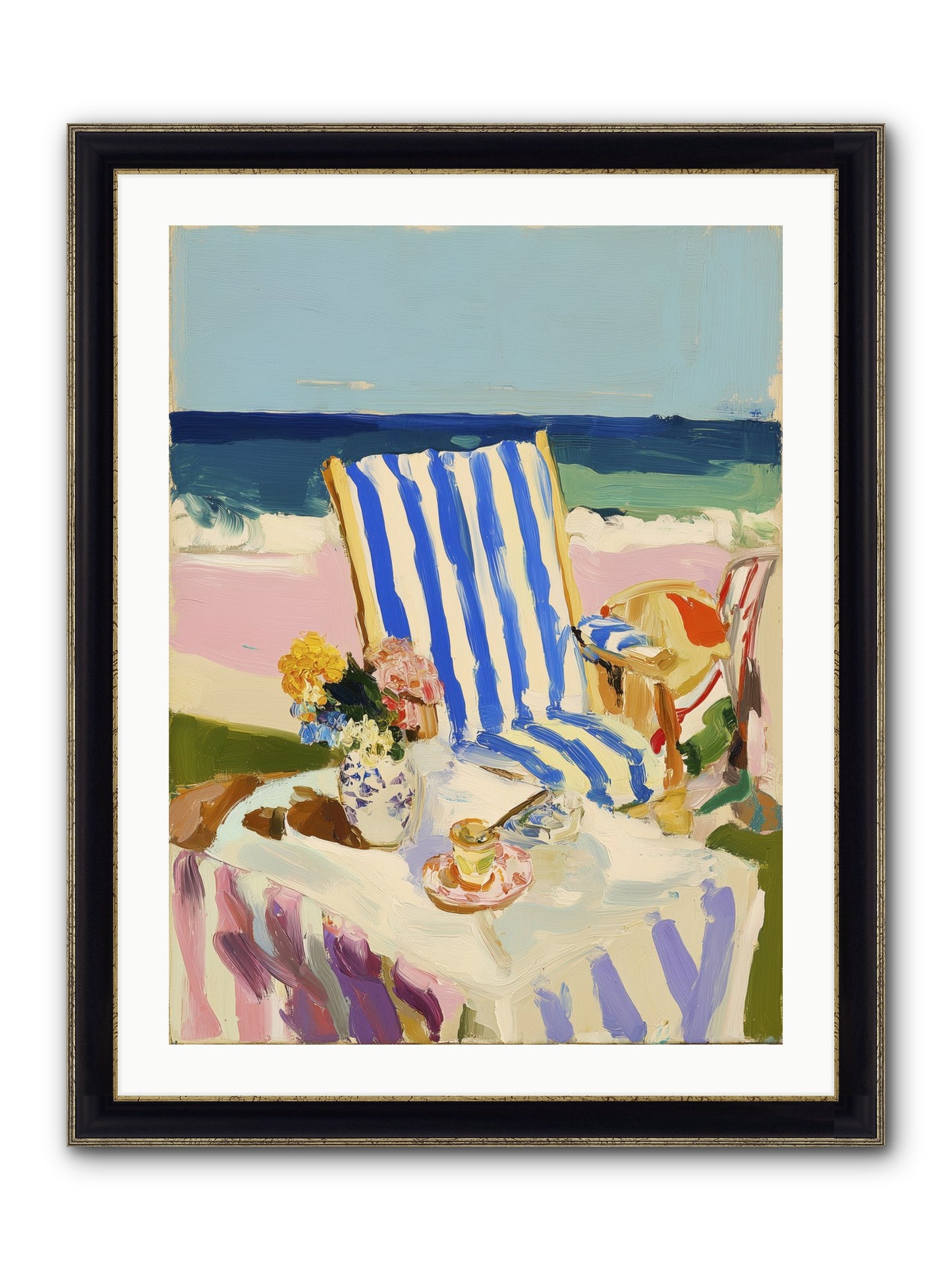 Scenic Sanctuary Framed Print - Black & Gold 24x32