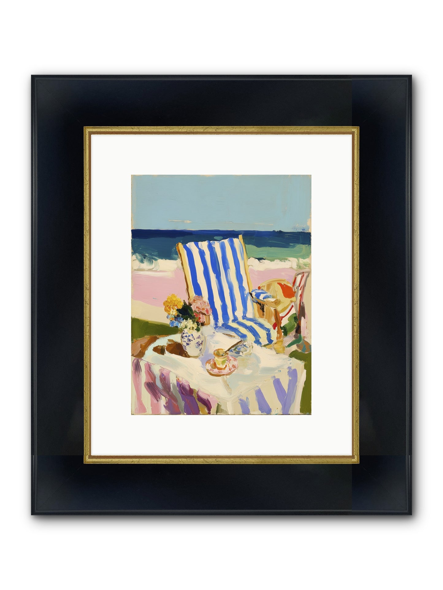 Scenic Sanctuary Framed Print - Wide Black w/Gold 9x12