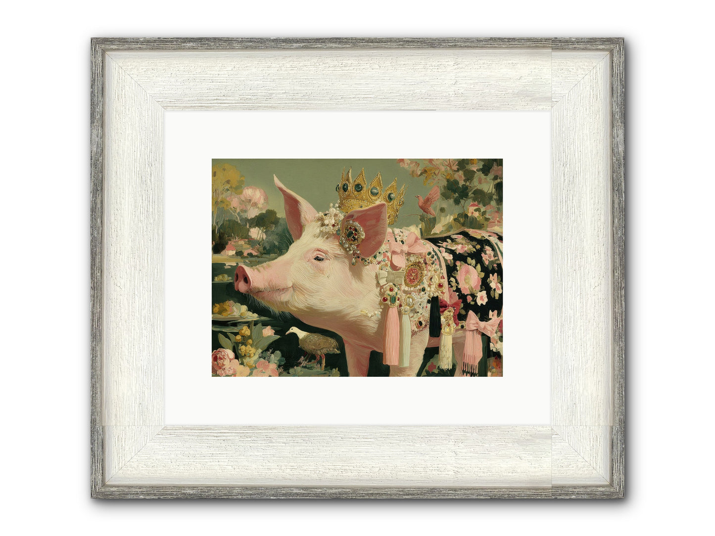 Scintillating Fancy Framed Print - Driftwood White 12x9