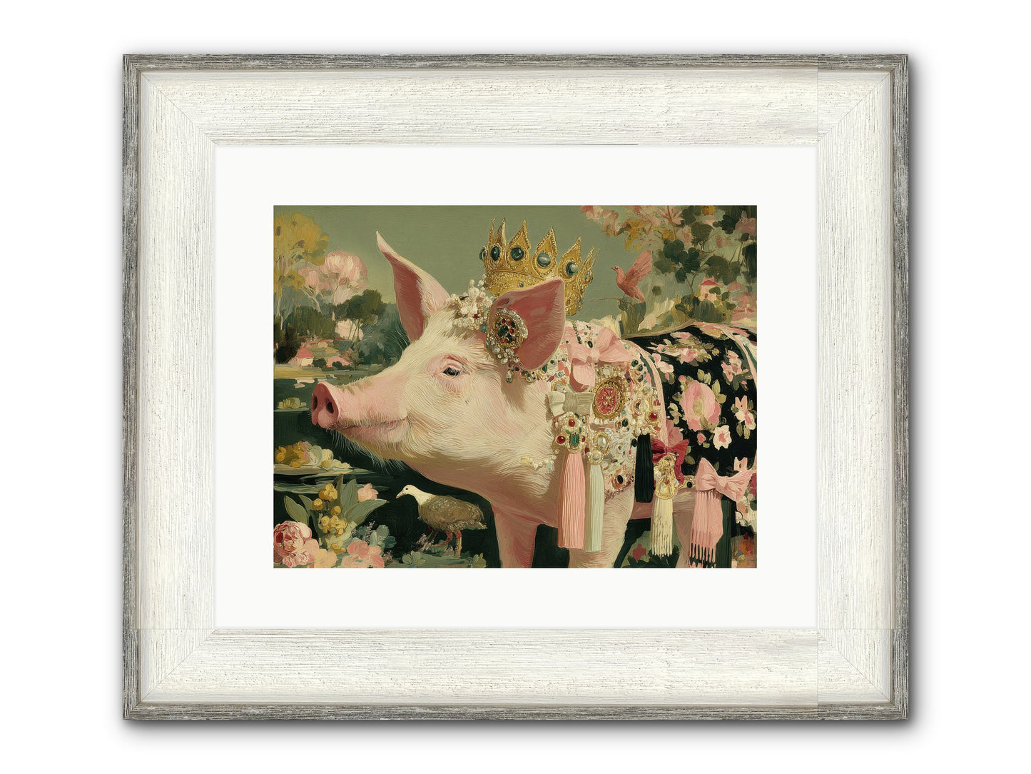 Scintillating Fancy Framed Print - Driftwood White 16x12