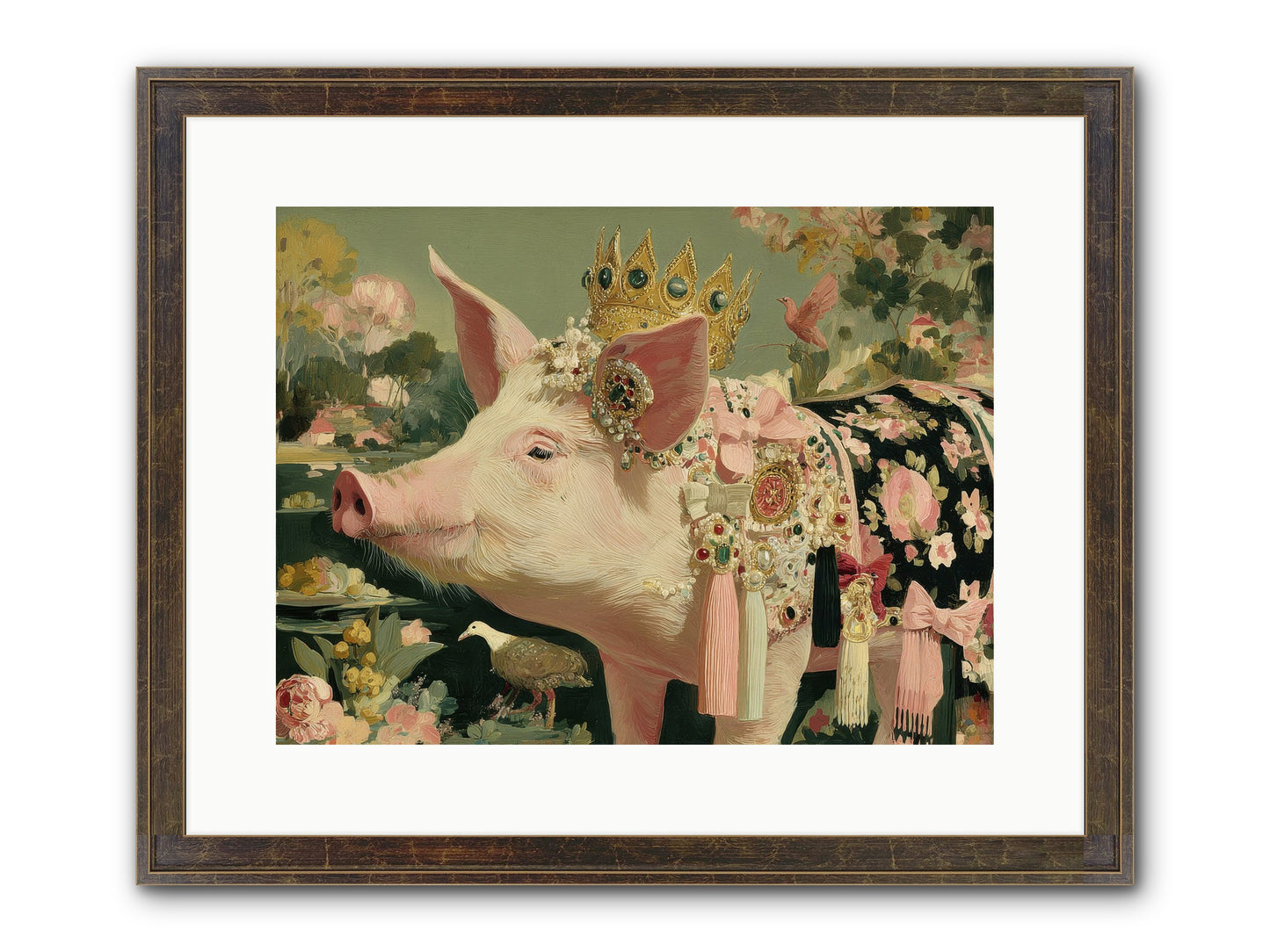 Scintillating Fancy Framed Print - Slimwoods Black/Gold 16x12