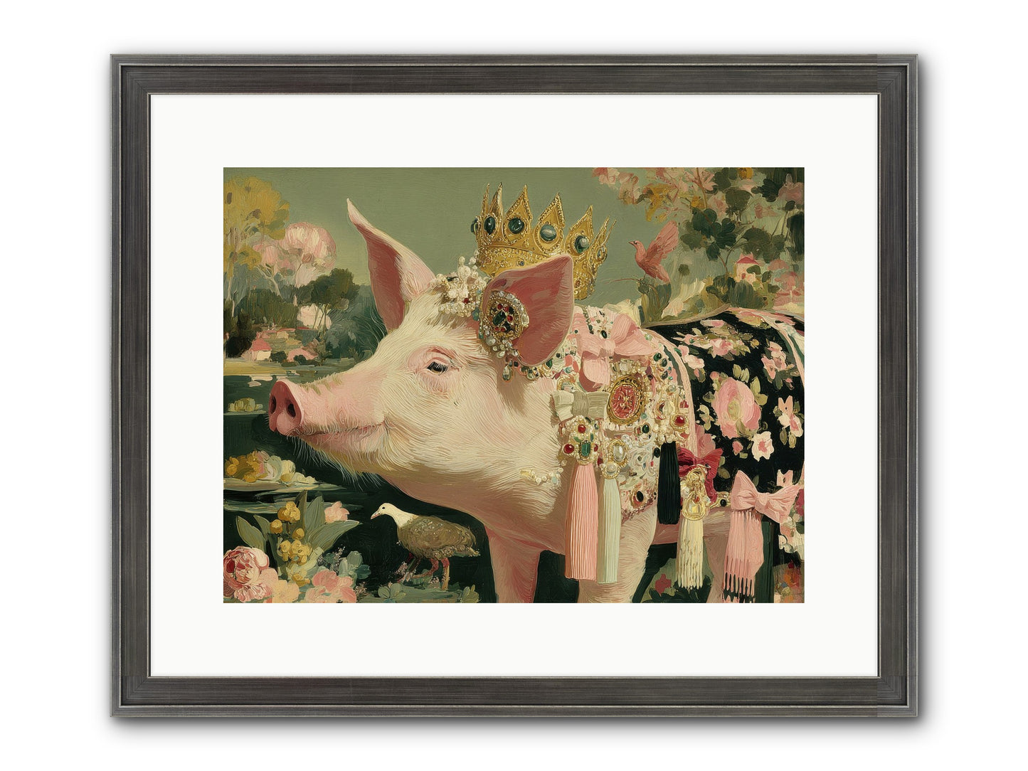Scintillating Fancy Framed Print - Slimwoods Black/Silver 16x12