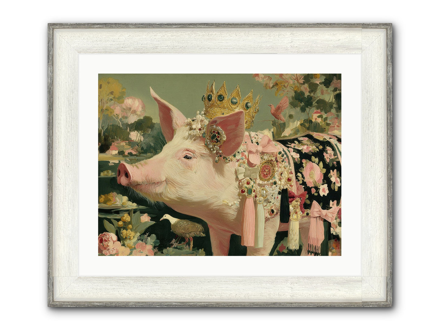 Scintillating Fancy Framed Print - Driftwood White 24x18