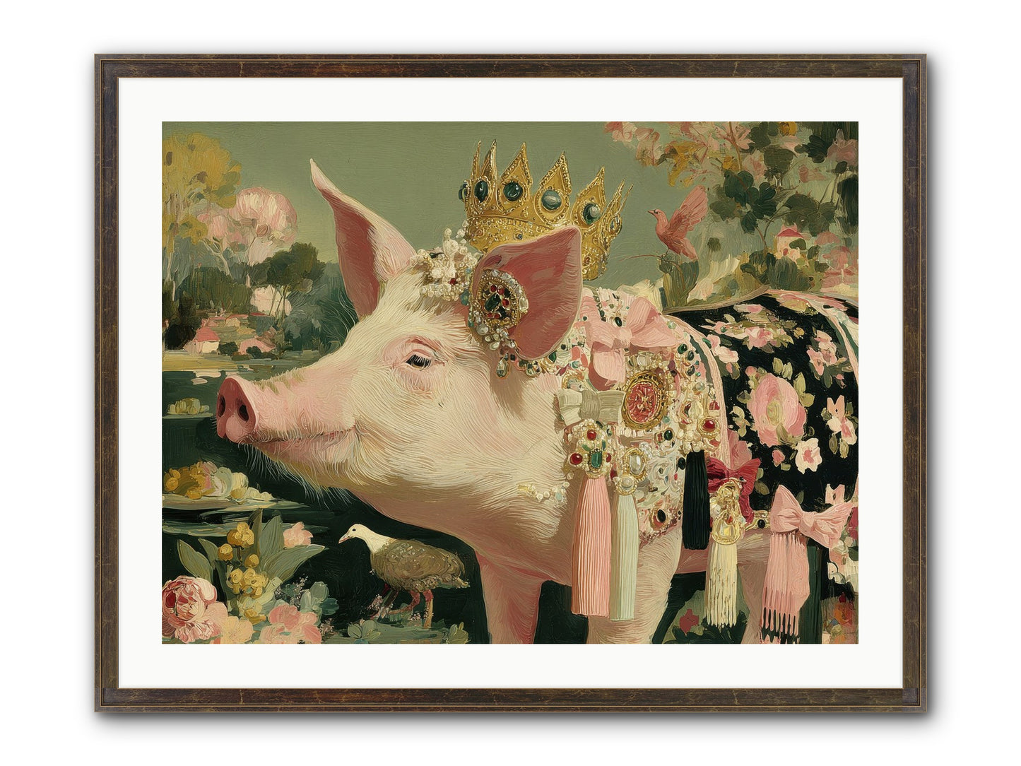 Scintillating Fancy Framed Print - Slimwoods Black/Gold 32x24