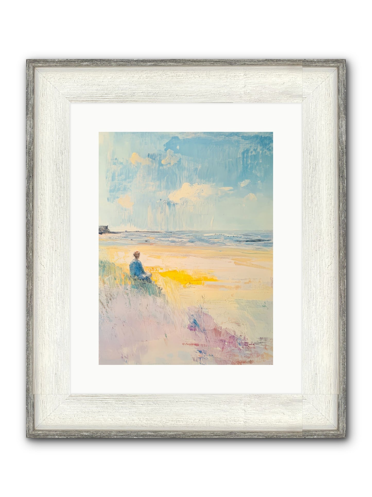 Sea And Soul Framed Print - Driftwood White 12x16