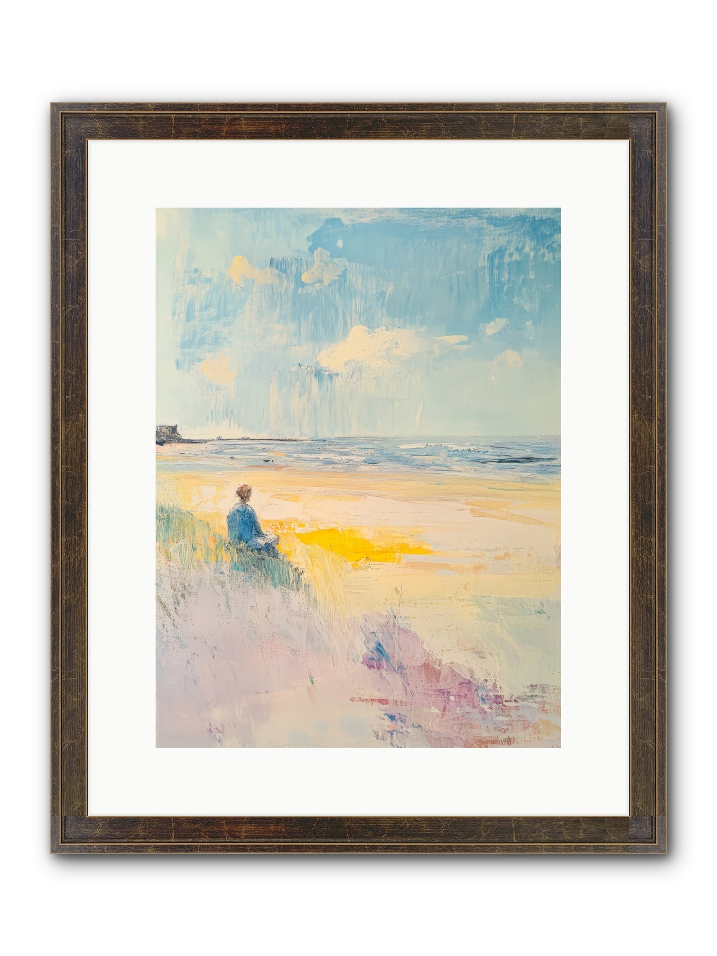 Sea And Soul Framed Print - Slimwoods Black/Gold 12x16
