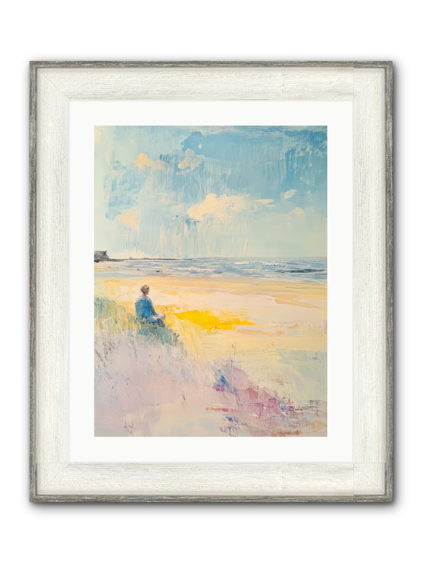 Sea And Soul Framed Print - Driftwood White 18x24