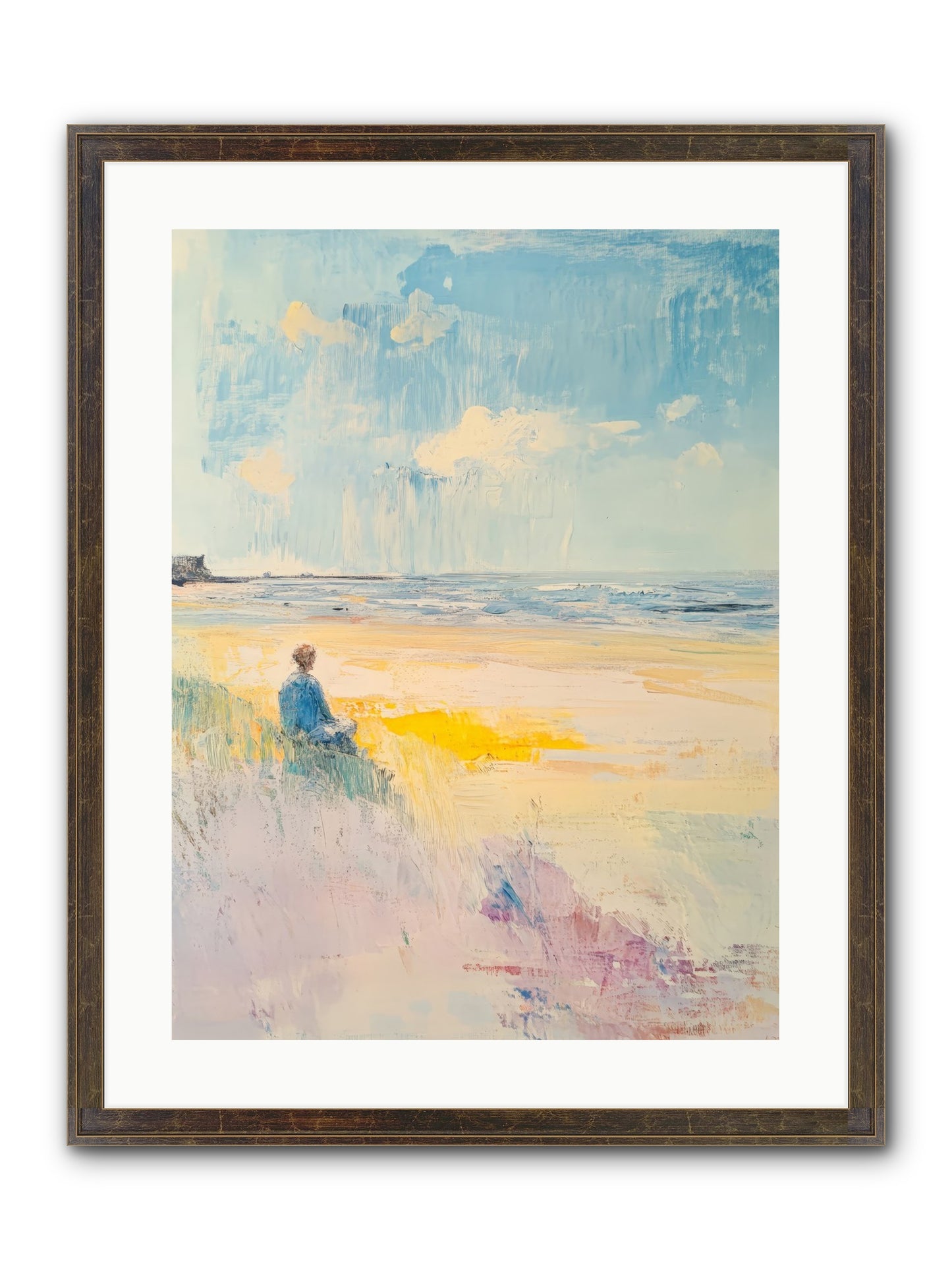 Sea And Soul Framed Print - Slimwoods Black/Gold 18x24