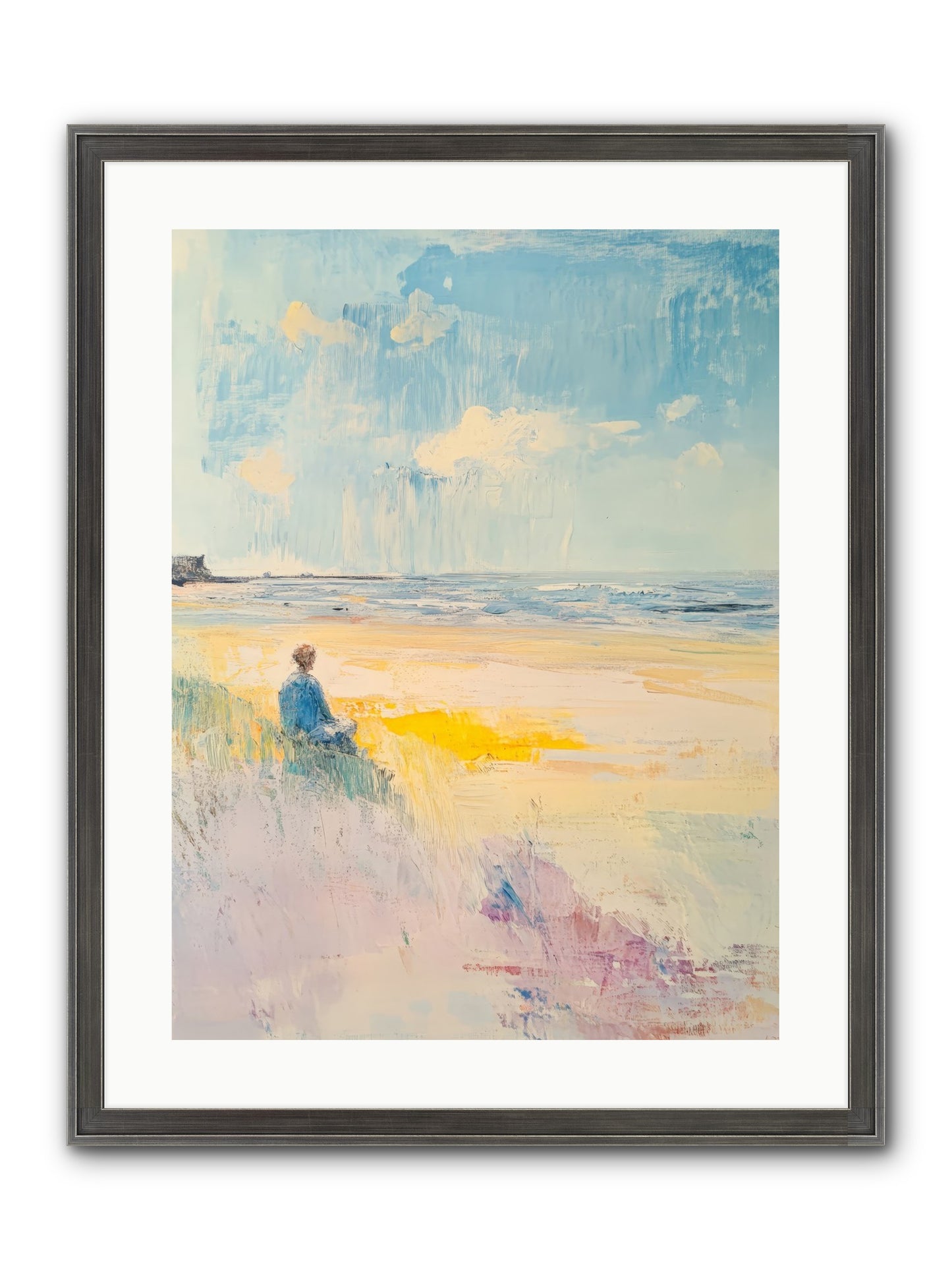 Sea And Soul Framed Print - Slimwoods Black/Silver 18x24