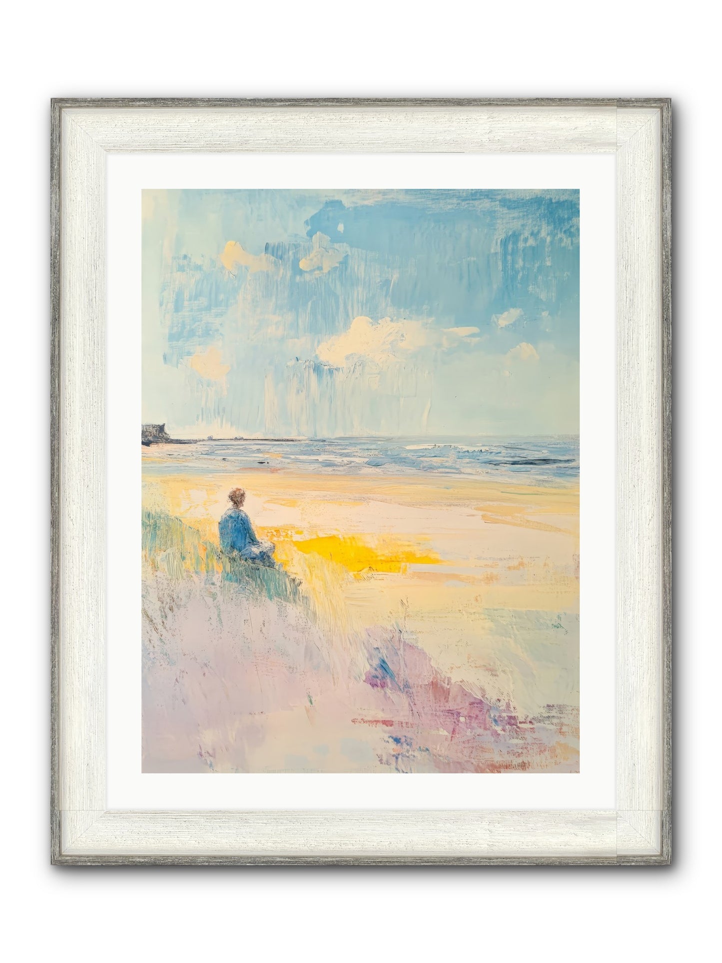 Sea And Soul Framed Print - Driftwood White 24x32