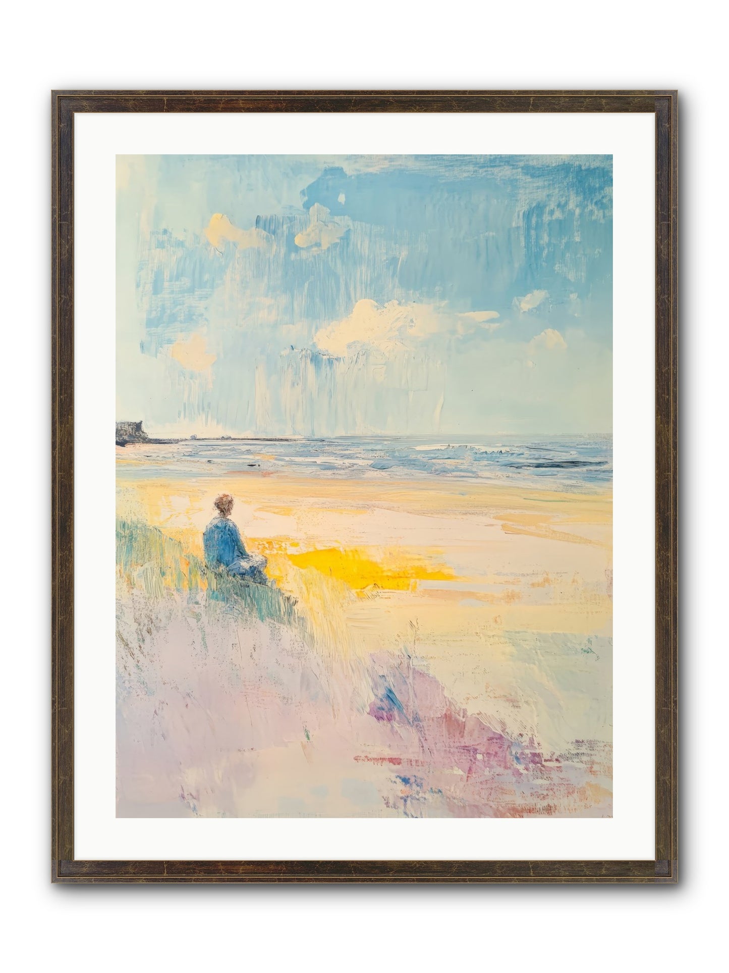 Sea And Soul Framed Print - Slimwoods Black/Gold 24x32